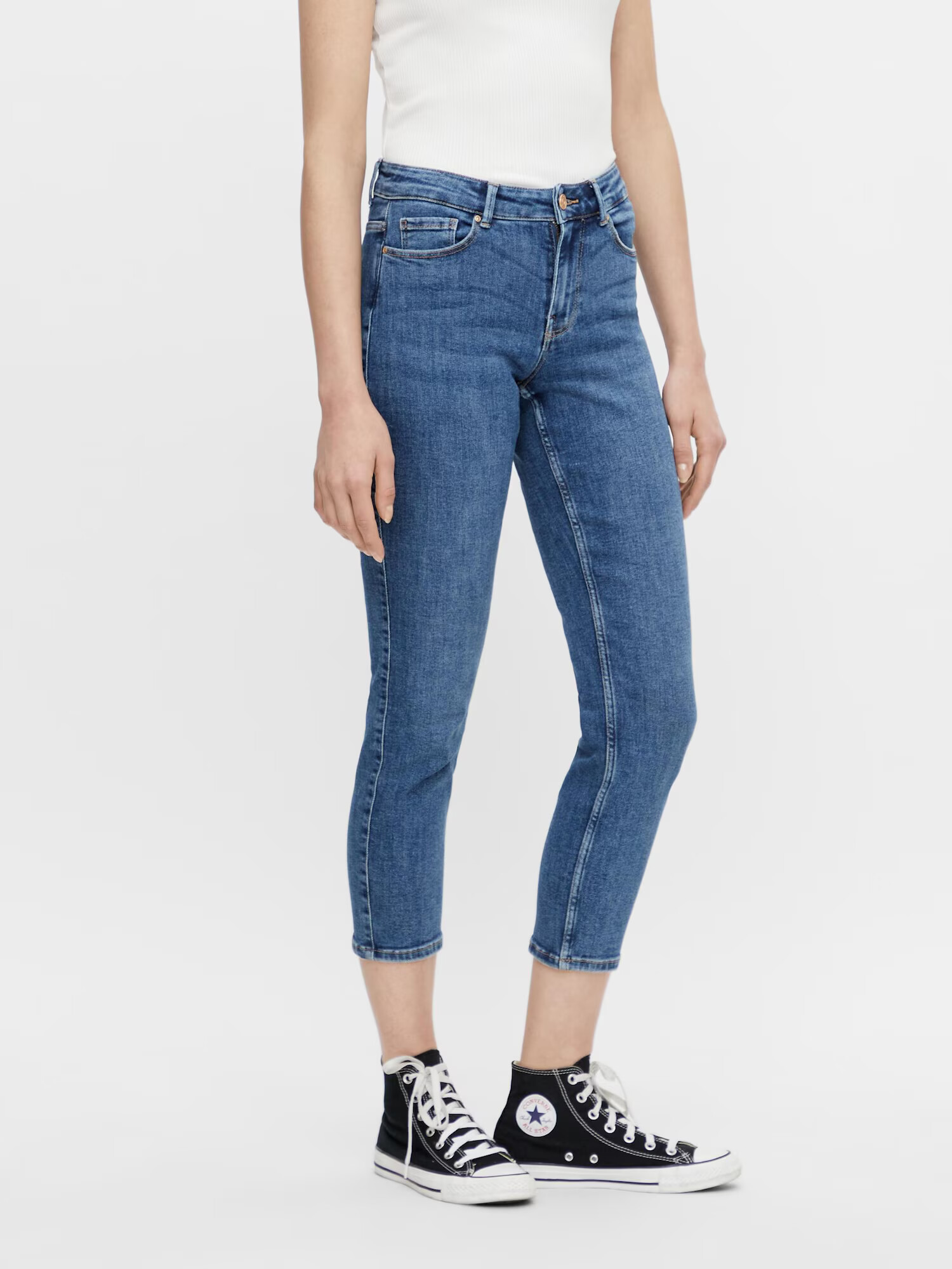 PIECES Jeans 'LILI' albastru denim / maro - Pled.ro