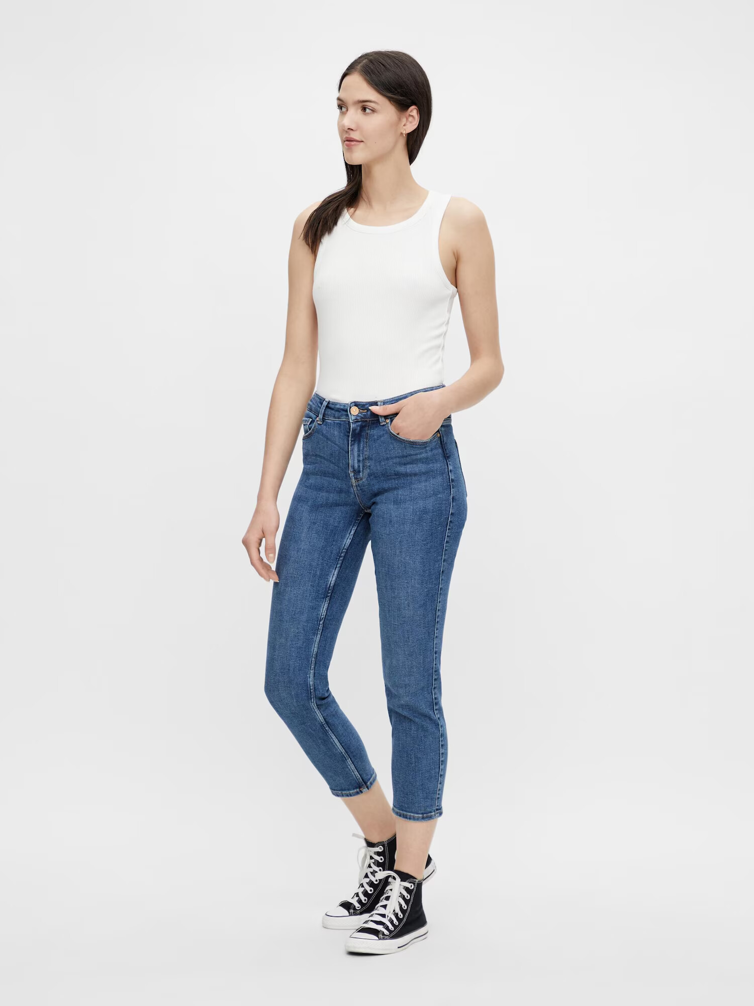 PIECES Jeans 'LILI' albastru denim / maro - Pled.ro