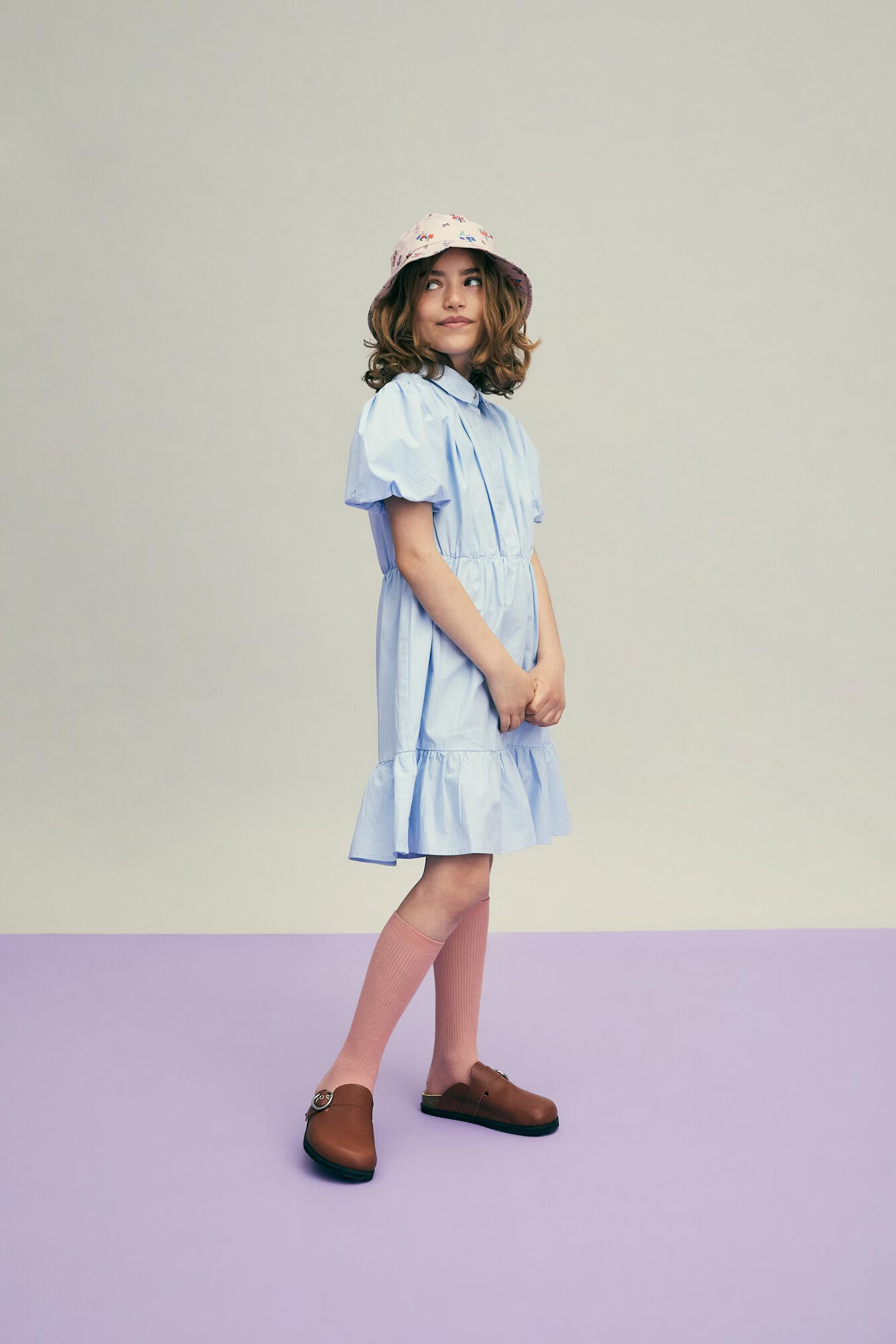 Pieces Kids Rochie 'Puff' albastru deschis - Pled.ro