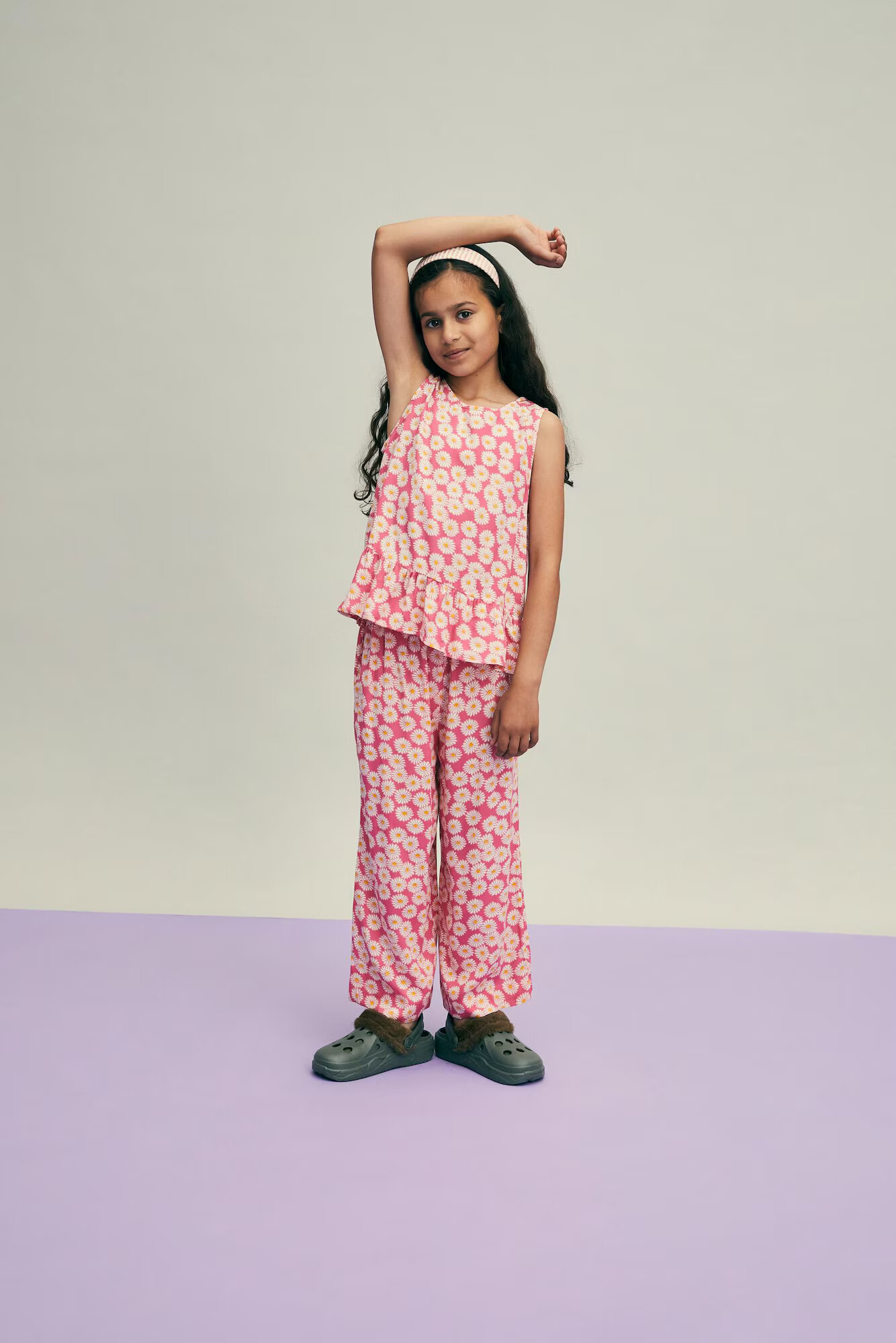 Pieces Kids Top 'Nya' galben / roz / alb - Pled.ro