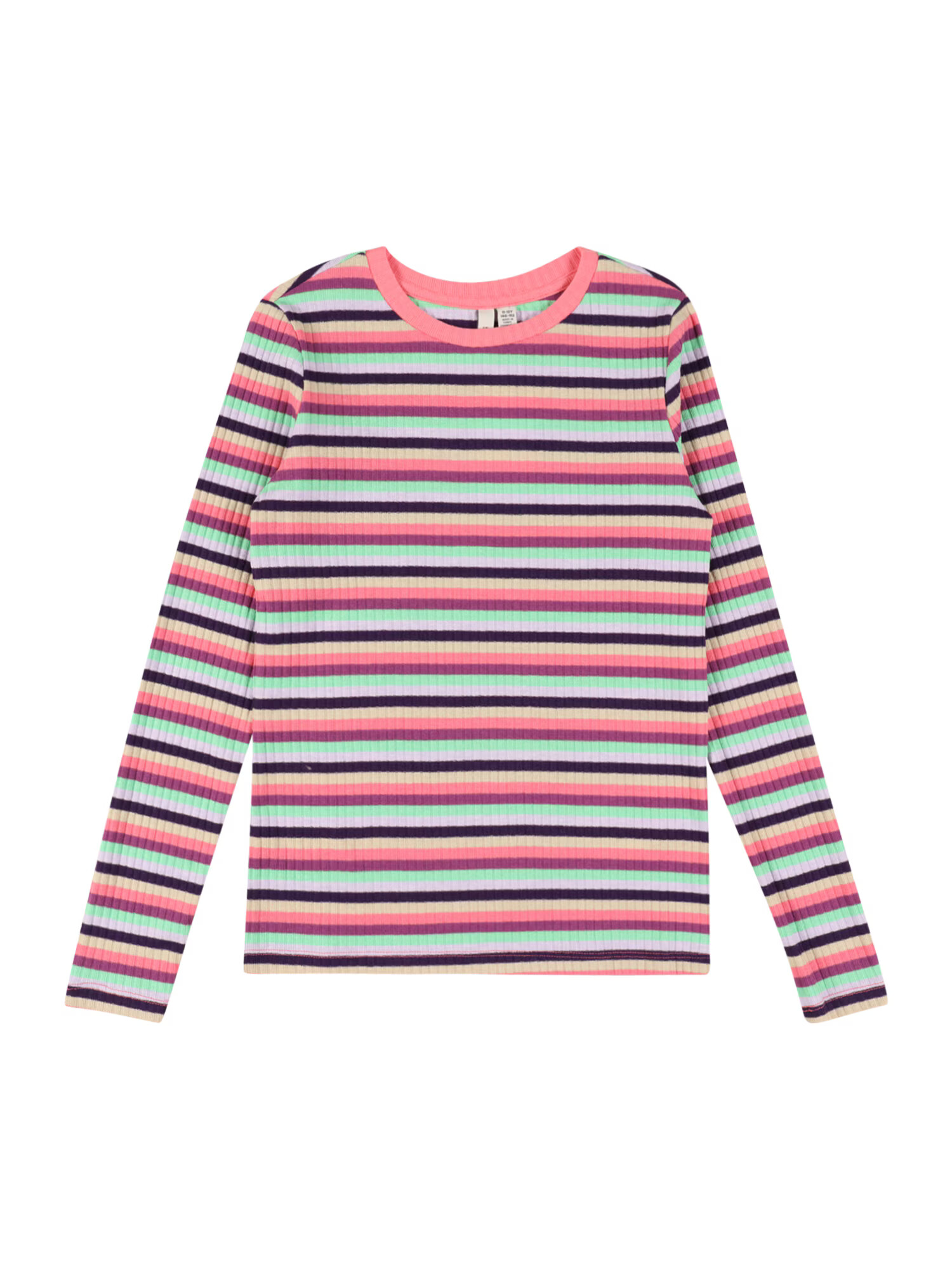 Pieces Kids Tricou 'Elly' bej / verde limetă / mov liliachiu / roz deschis - Pled.ro