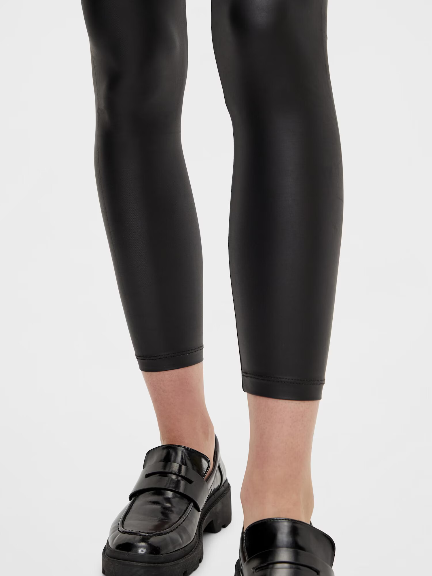 PIECES Leggings 'Shiny' negru - Pled.ro