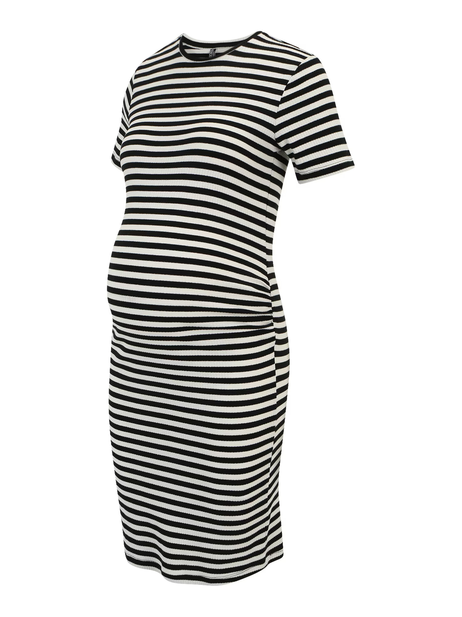 Pieces Maternity Rochie 'RUKA' negru / alb - Pled.ro