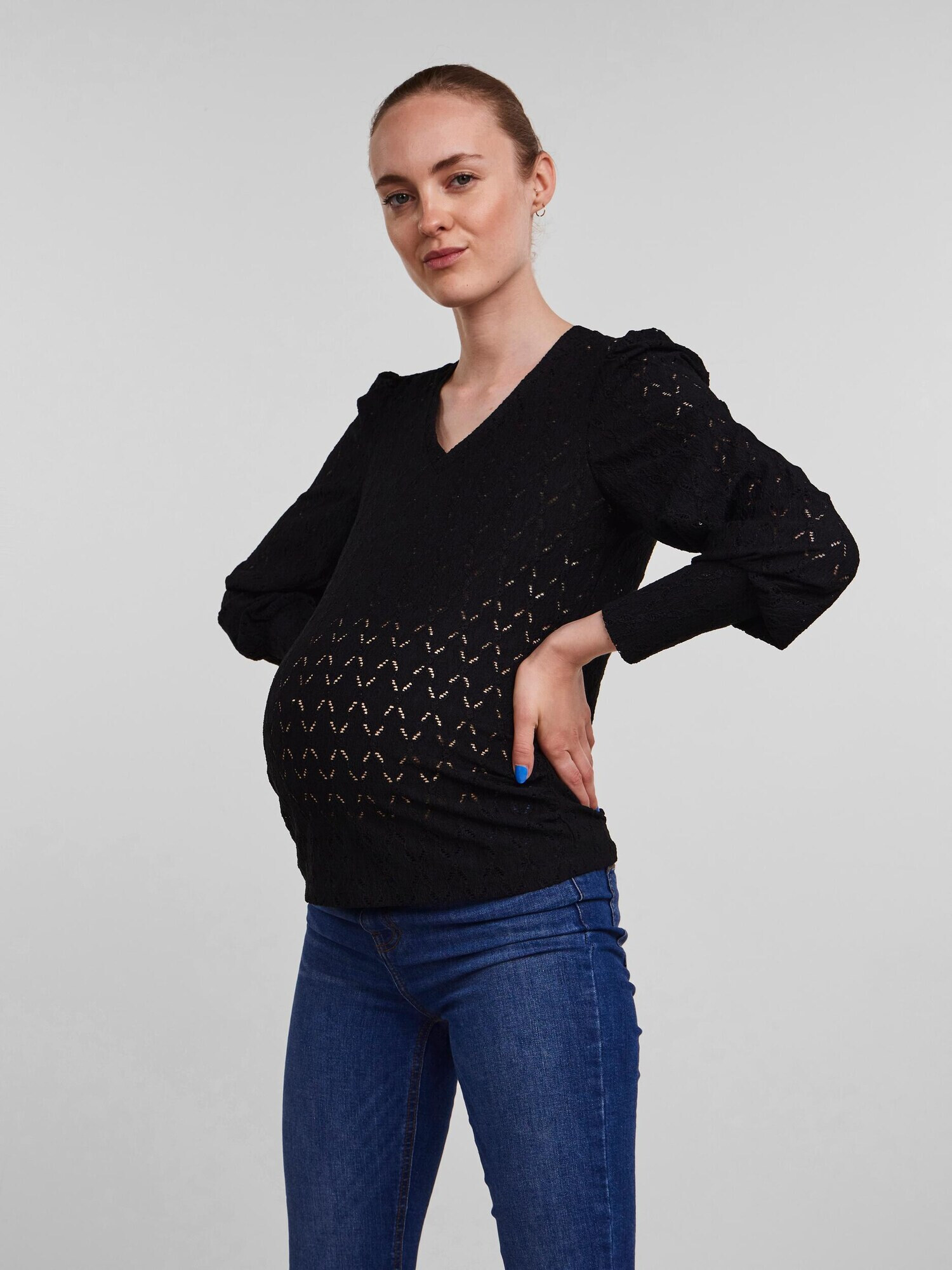 Pieces Maternity Tricou 'Christy' negru - Pled.ro