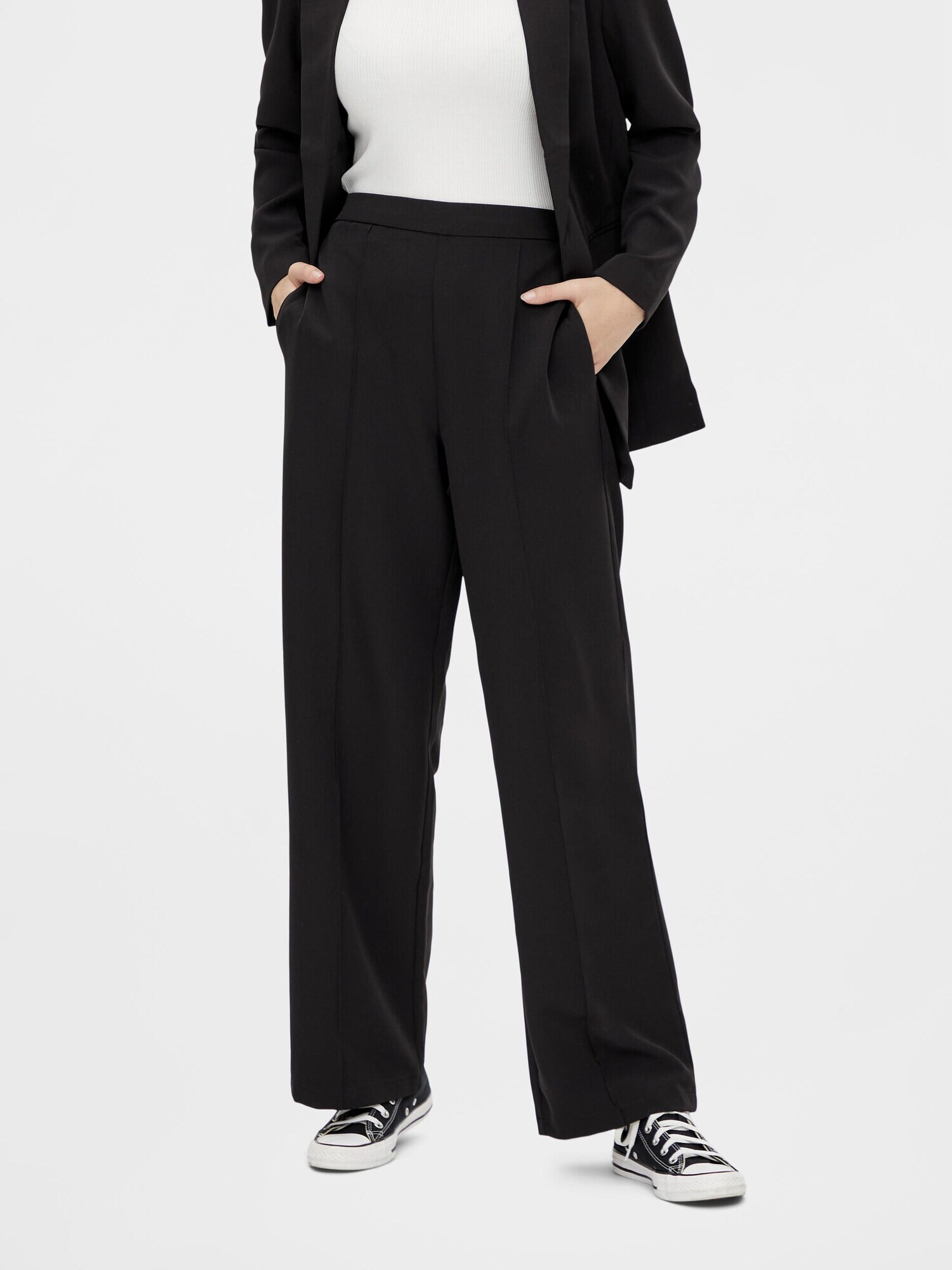 PIECES Pantaloni 'Bossy' negru - Pled.ro