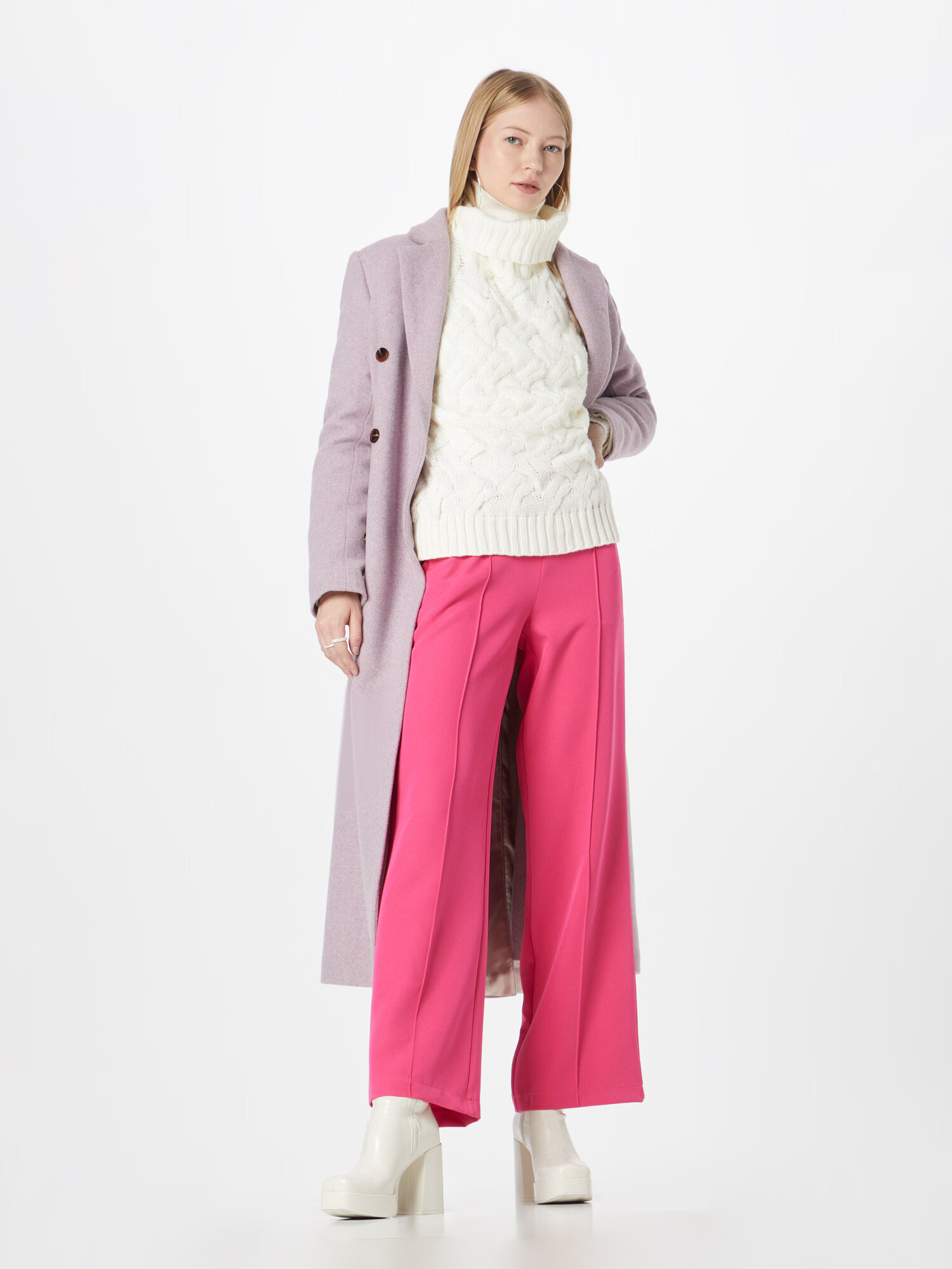 PIECES Pantaloni 'BOSSY' roz - Pled.ro