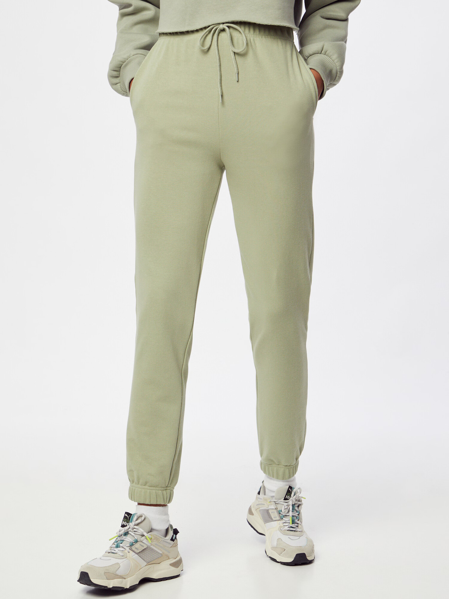 PIECES Pantaloni 'CHILLI' verde deschis - Pled.ro