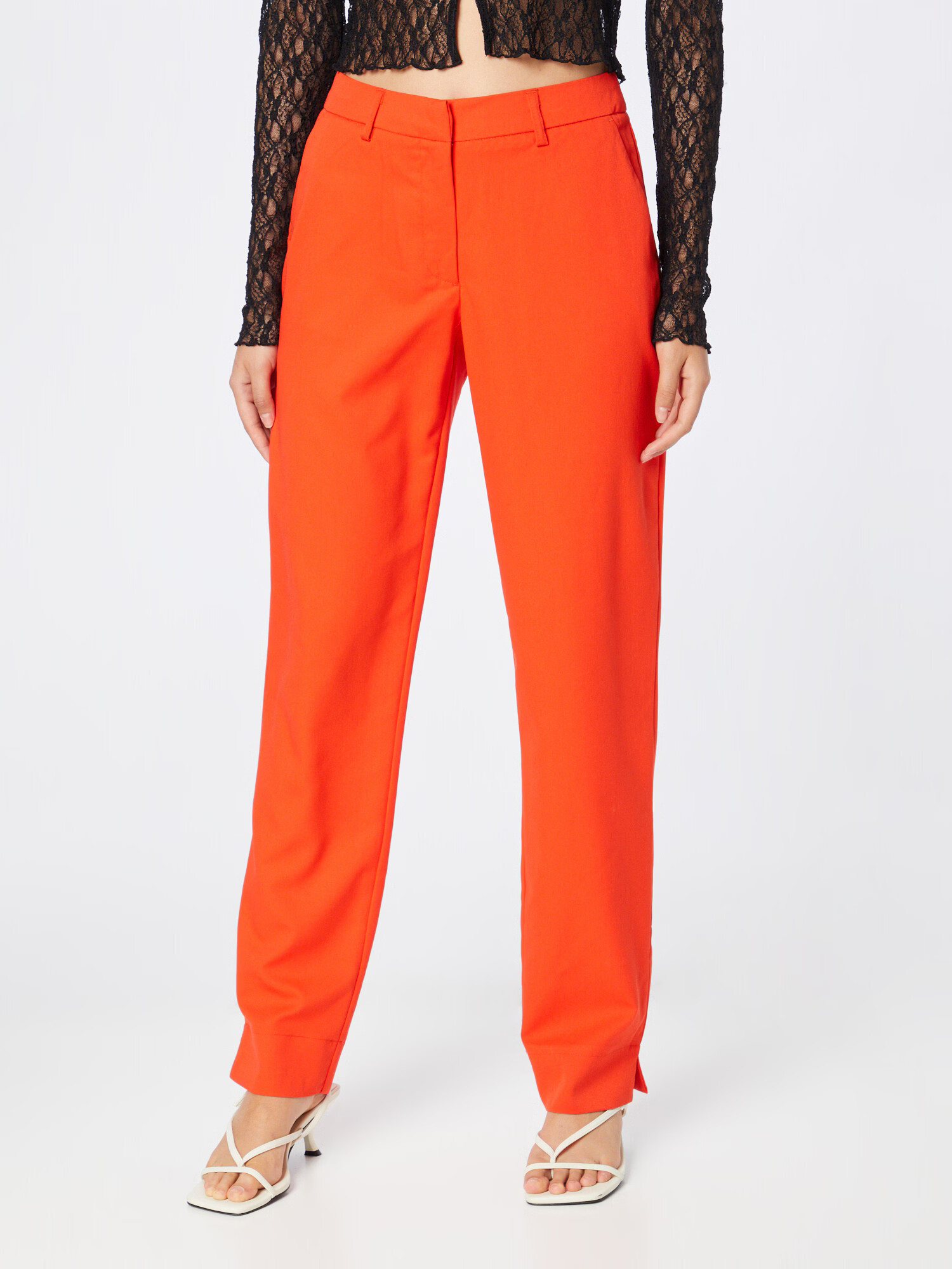 PIECES Pantaloni eleganți 'AMALIE' roșu orange - Pled.ro