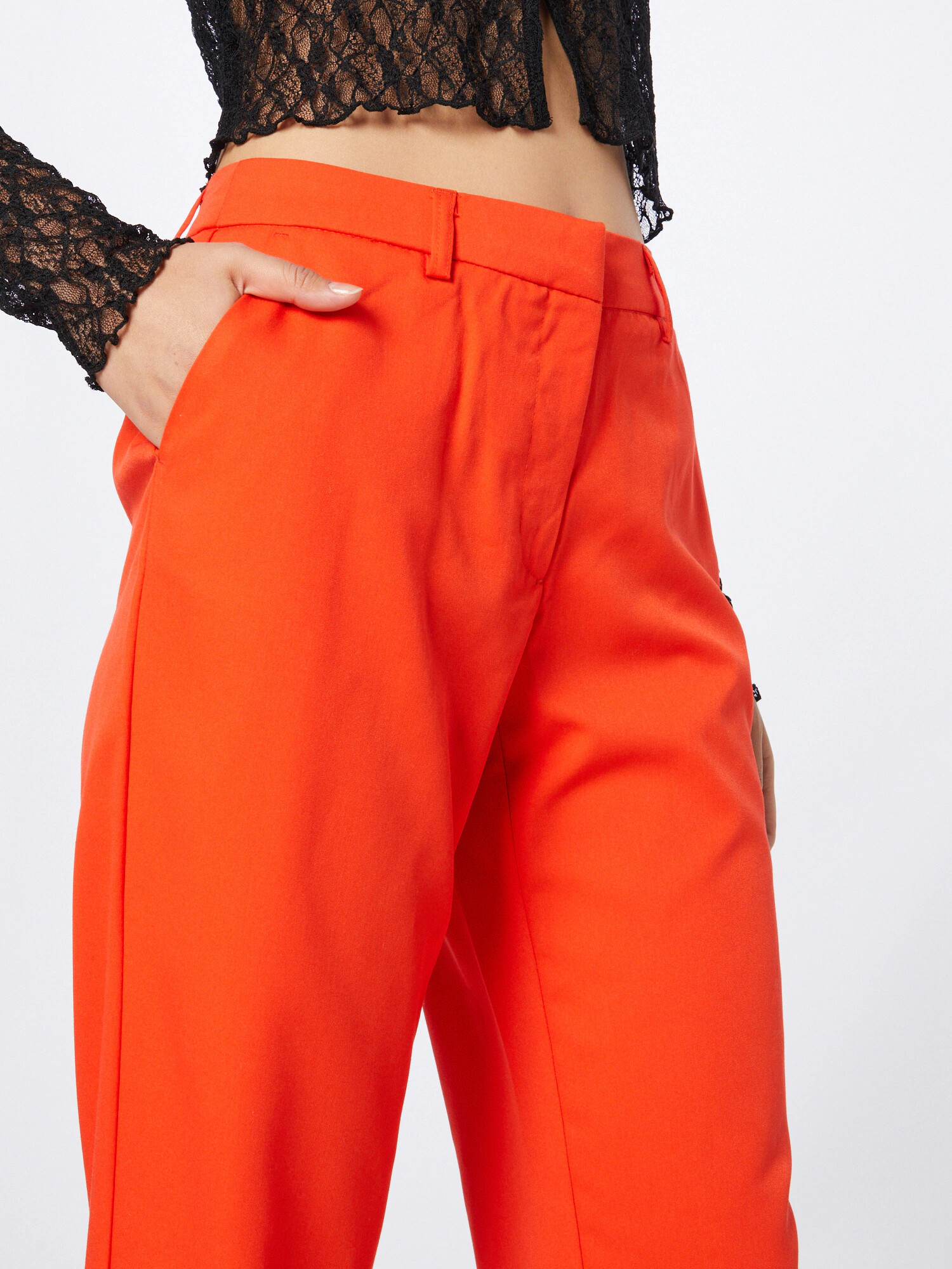 PIECES Pantaloni eleganți 'AMALIE' roșu orange - Pled.ro