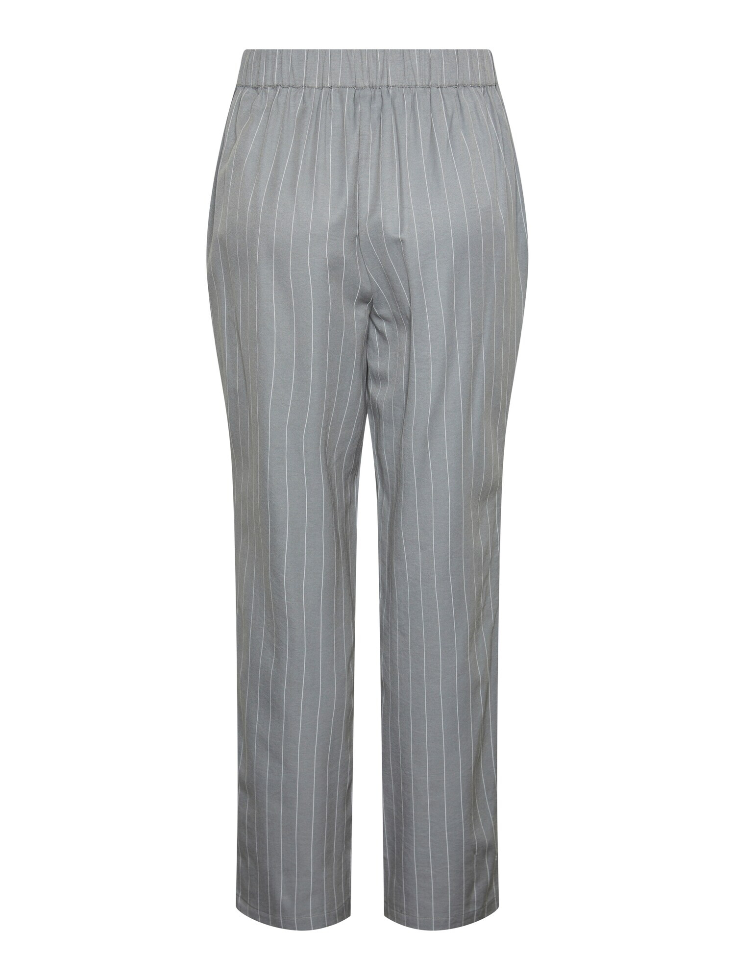 PIECES Pantaloni 'NYS' gri fumuriu / alb - Pled.ro