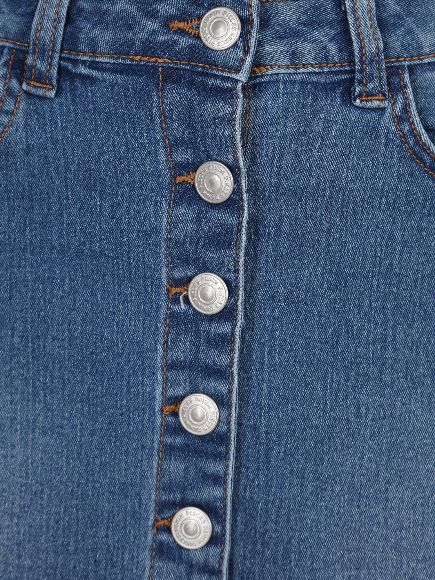 Pieces Petite Fustă 'Peggy' albastru denim - Pled.ro