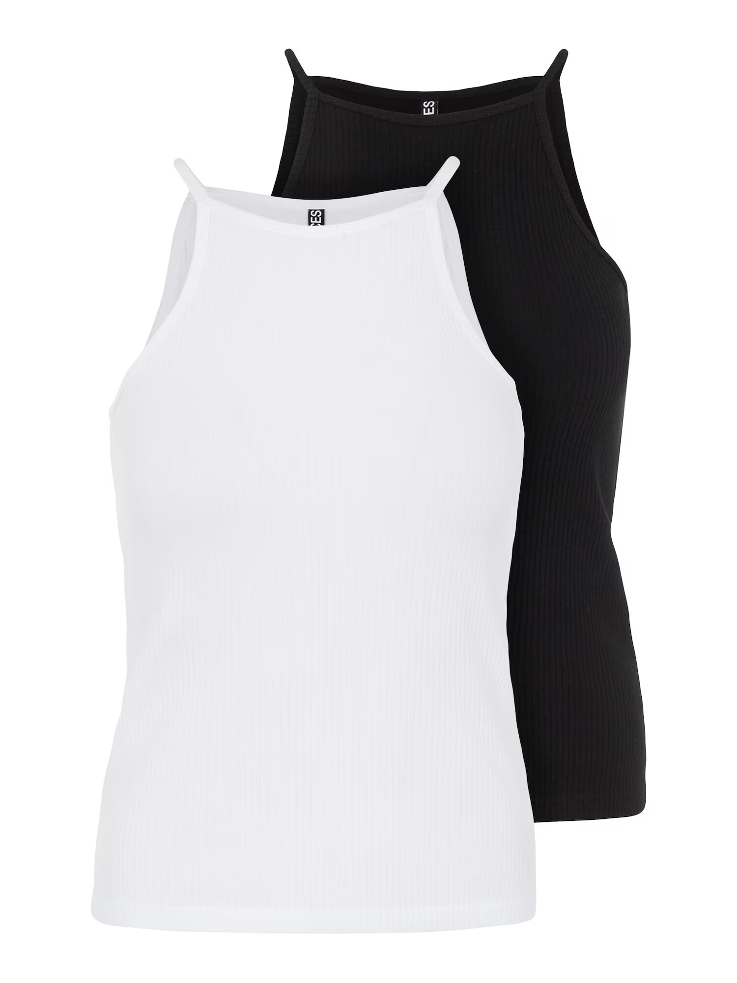 Pieces Petite Top 'Ardena' negru / alb murdar - Pled.ro