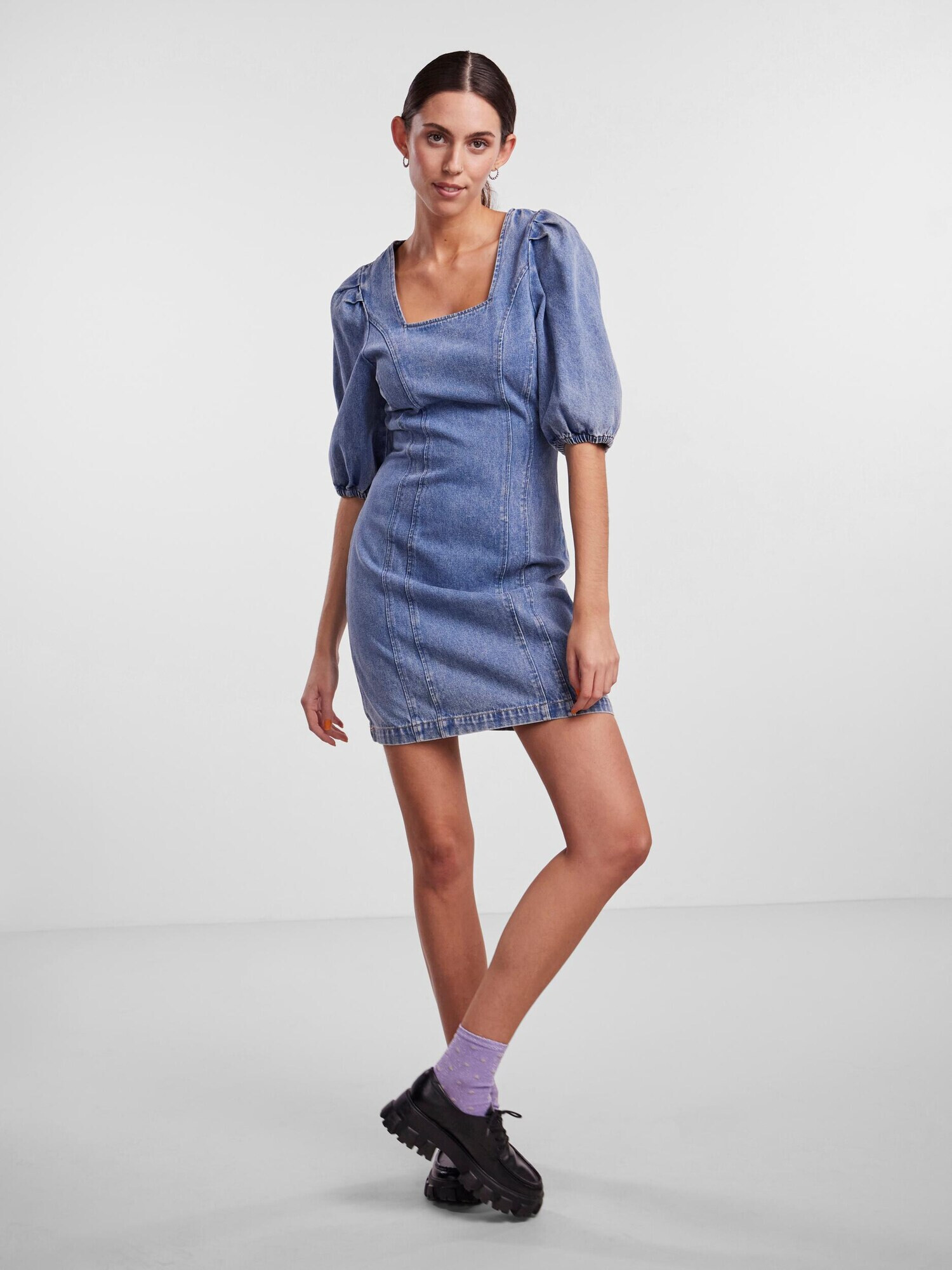 PIECES Rochie 'Bru' albastru denim - Pled.ro