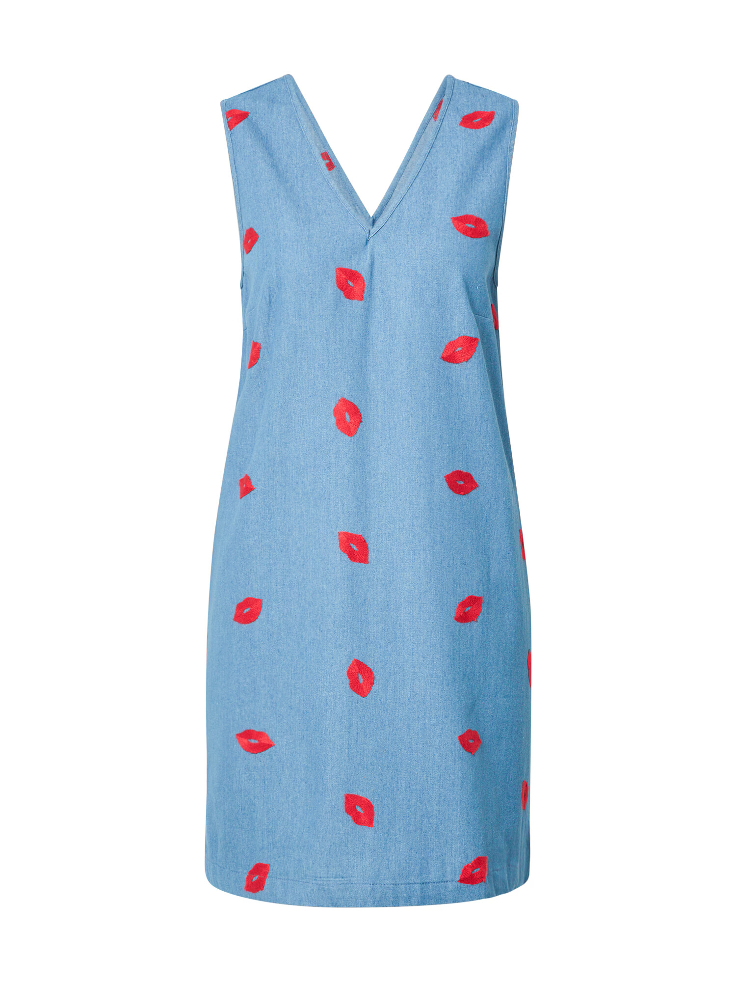 PIECES Rochie 'MELLI' albastru denim / roșu - Pled.ro