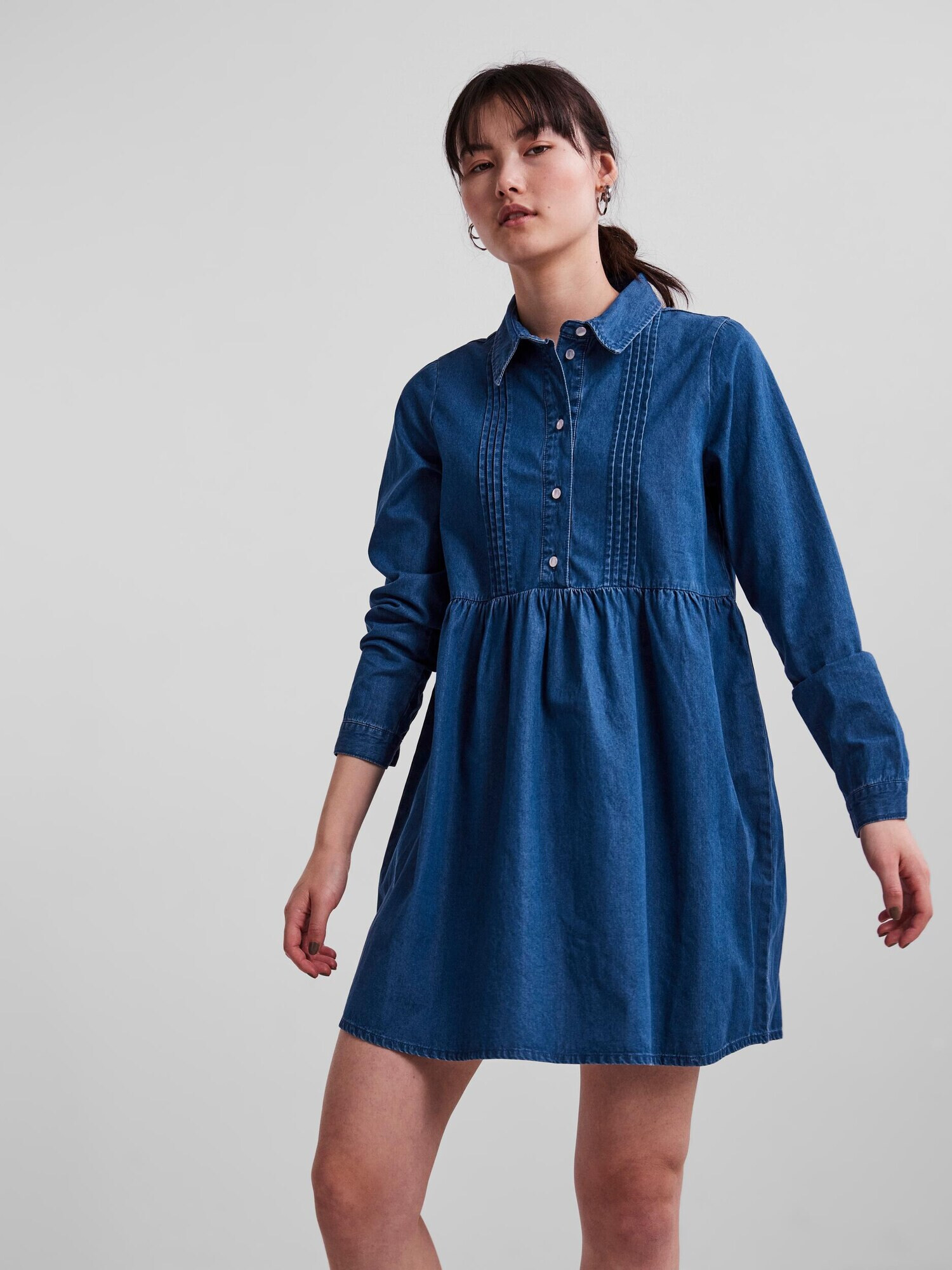 PIECES Rochie tip bluză 'Heva' albastru denim - Pled.ro