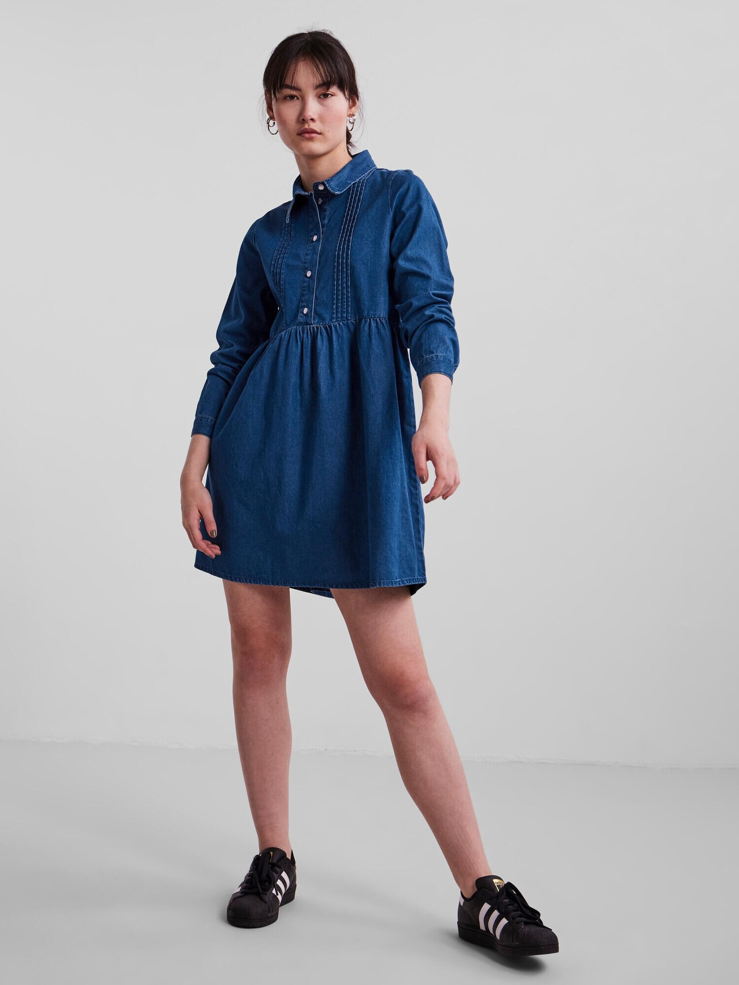 PIECES Rochie tip bluză 'Heva' albastru denim - Pled.ro