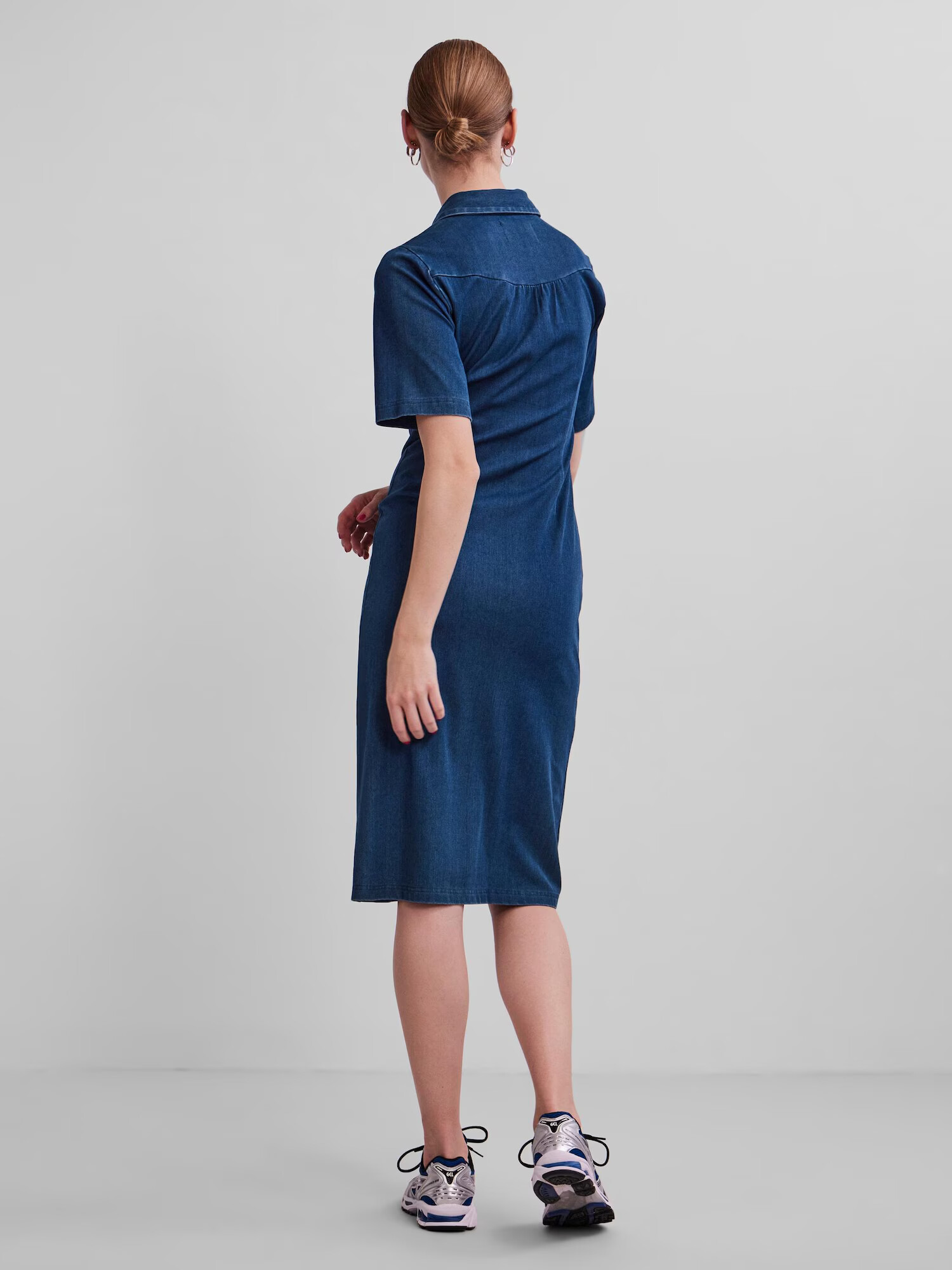 PIECES Rochie tip bluză 'Vaya' albastru denim - Pled.ro