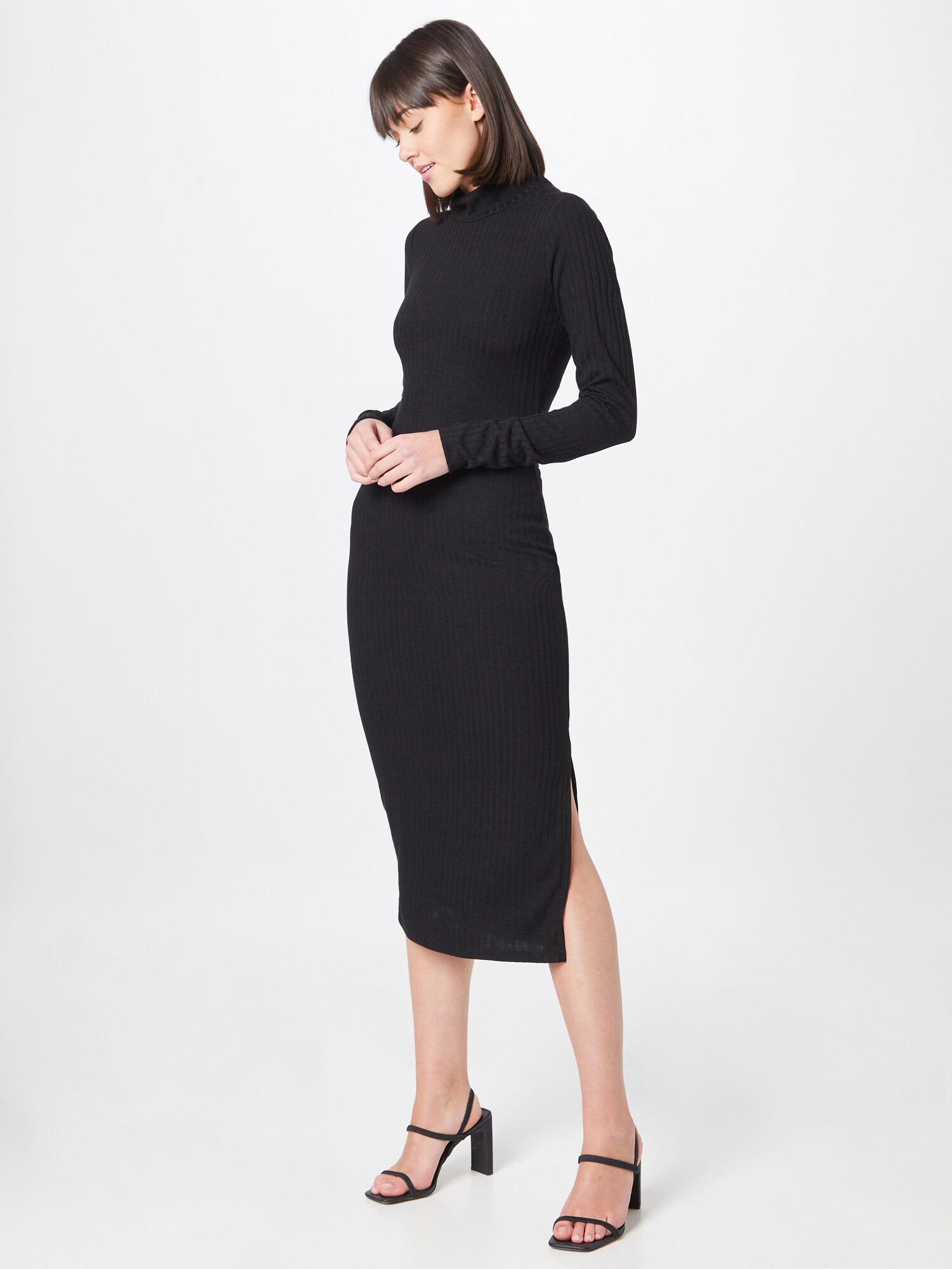 PIECES Rochie tricotat 'FIONI' negru - Pled.ro