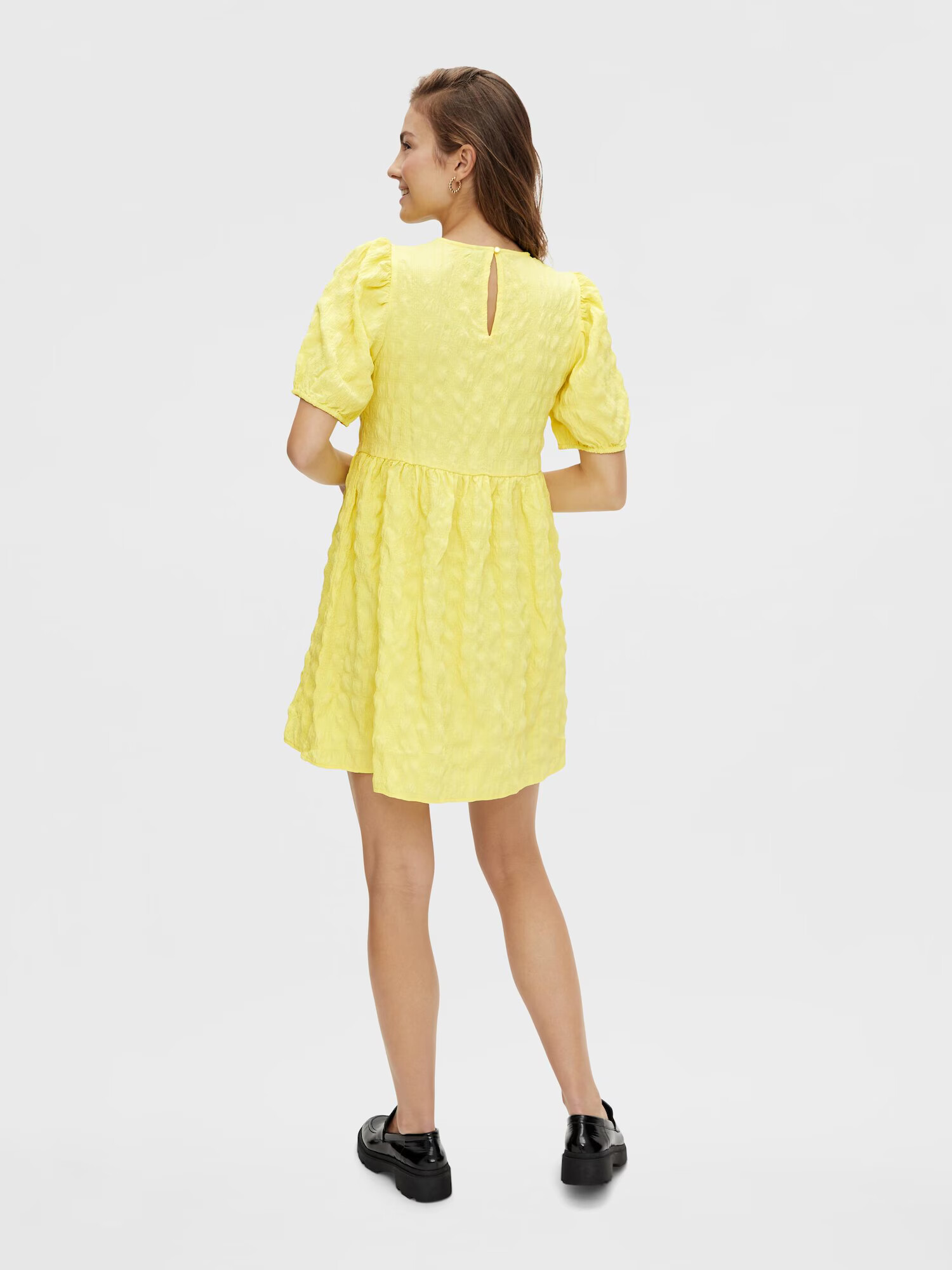 PIECES Rochie 'Tulle' galben citron - Pled.ro