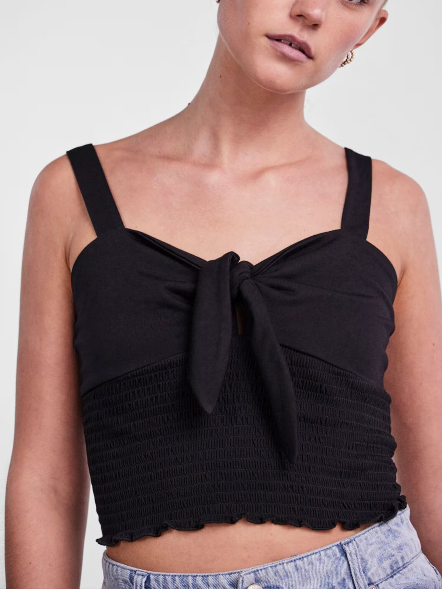 PIECES Top 'MINNA' negru - Pled.ro