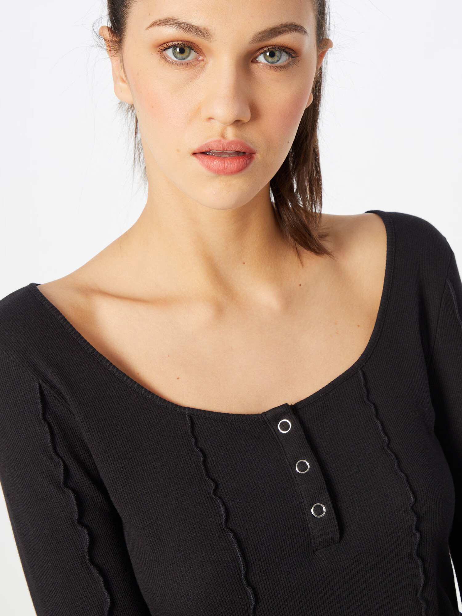 PIECES Tricou 'FILICIA' negru - Pled.ro