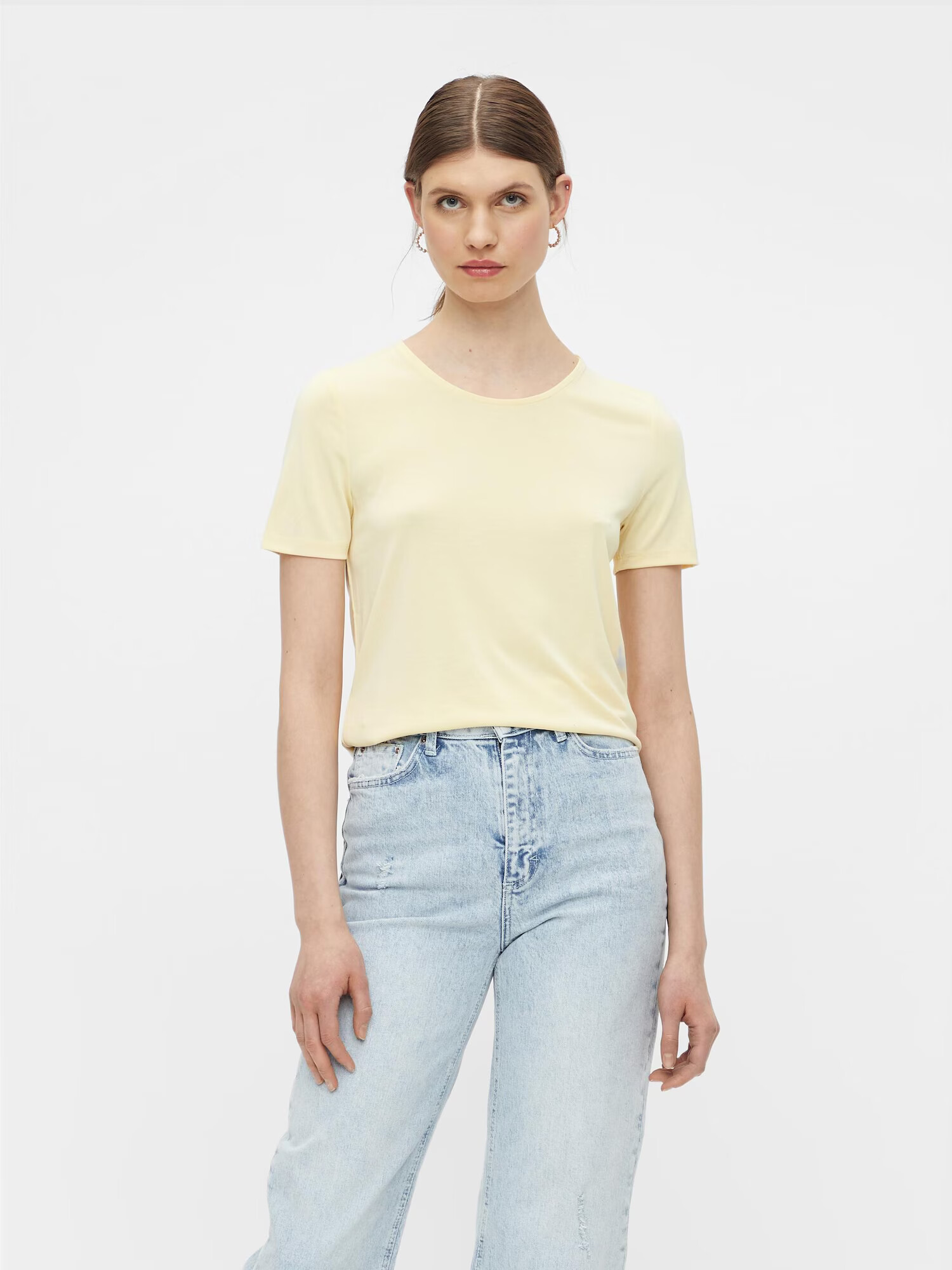 PIECES Tricou 'Kamala' galben pastel - Pled.ro