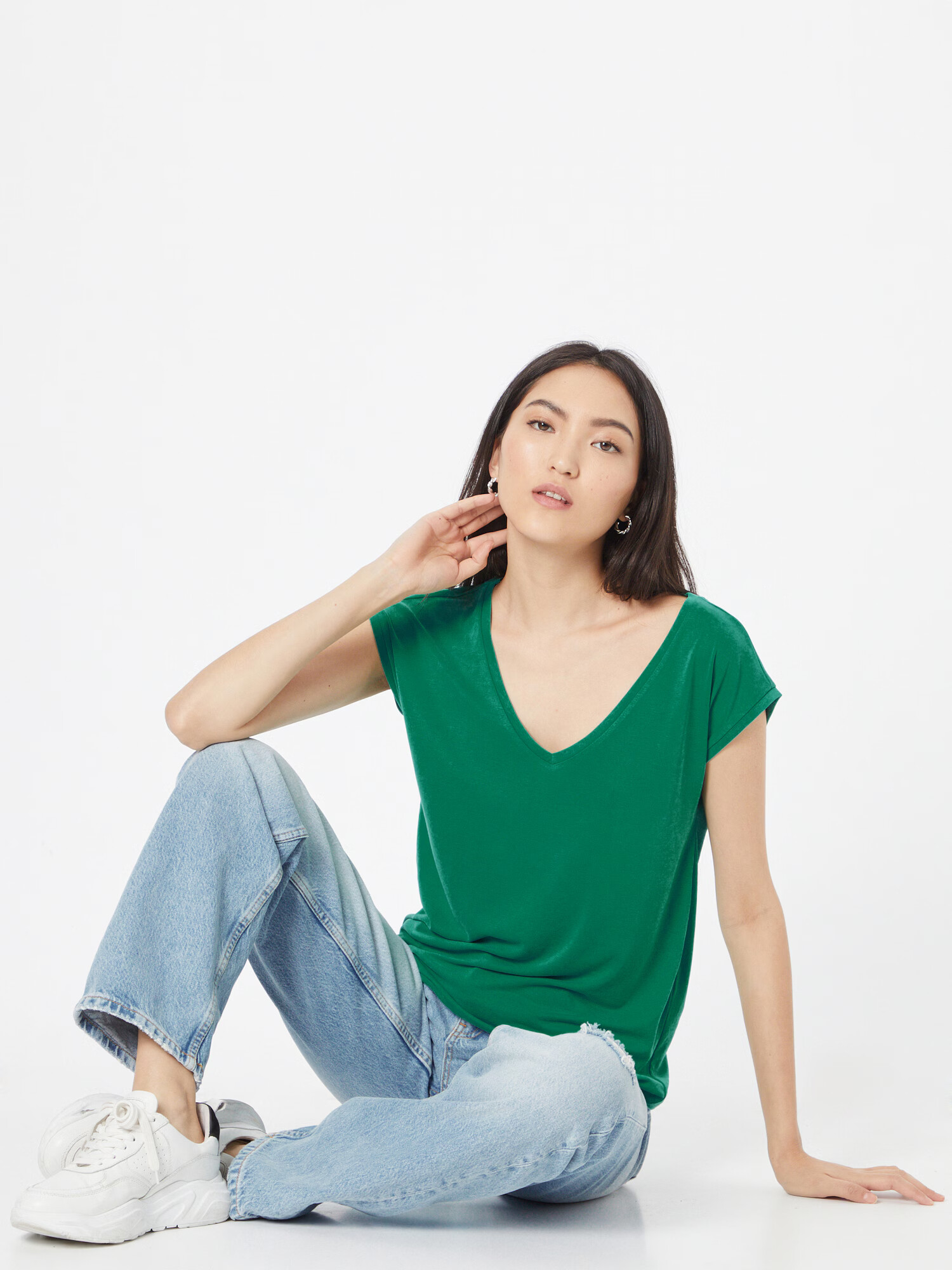 PIECES Tricou 'Kamala' verde - Pled.ro