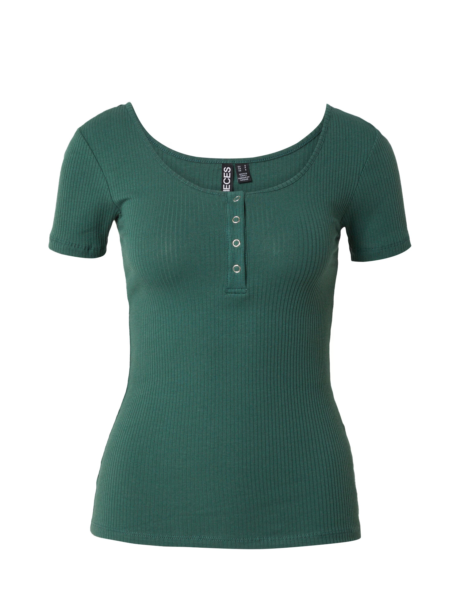 PIECES Tricou 'KITTE' verde smarald - Pled.ro