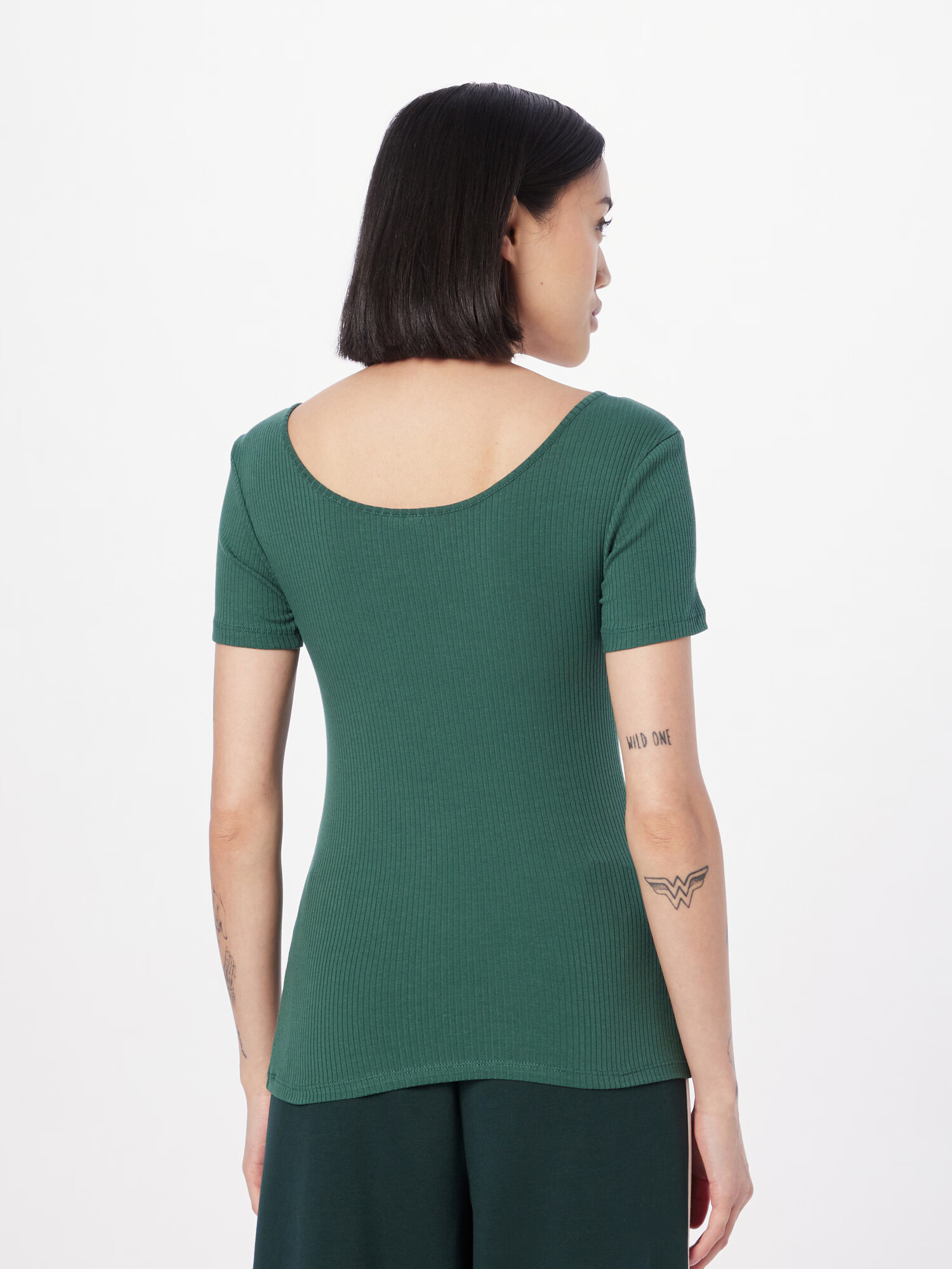 PIECES Tricou 'KITTE' verde smarald - Pled.ro