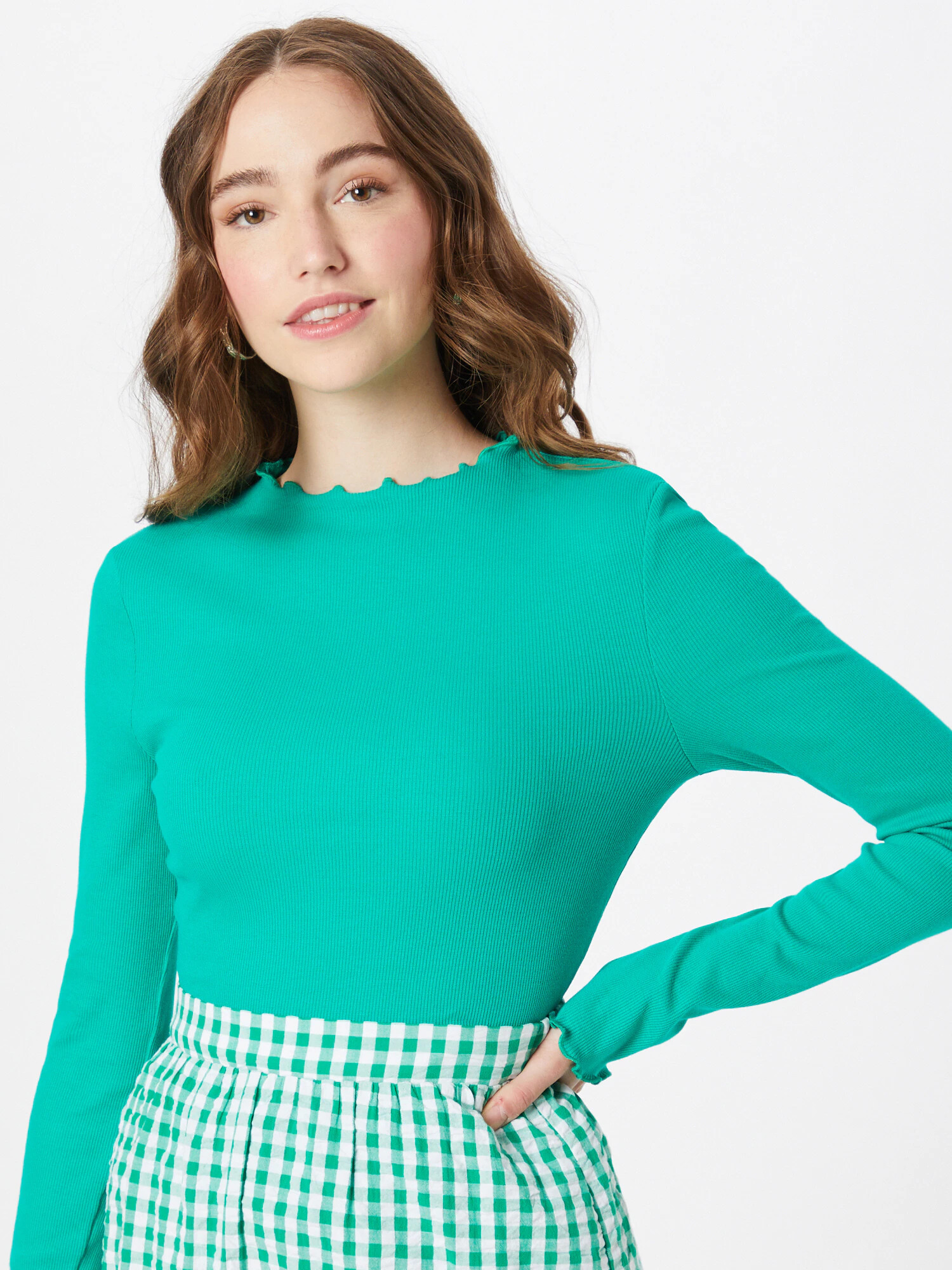 PIECES Tricou 'Milla' verde jad - Pled.ro