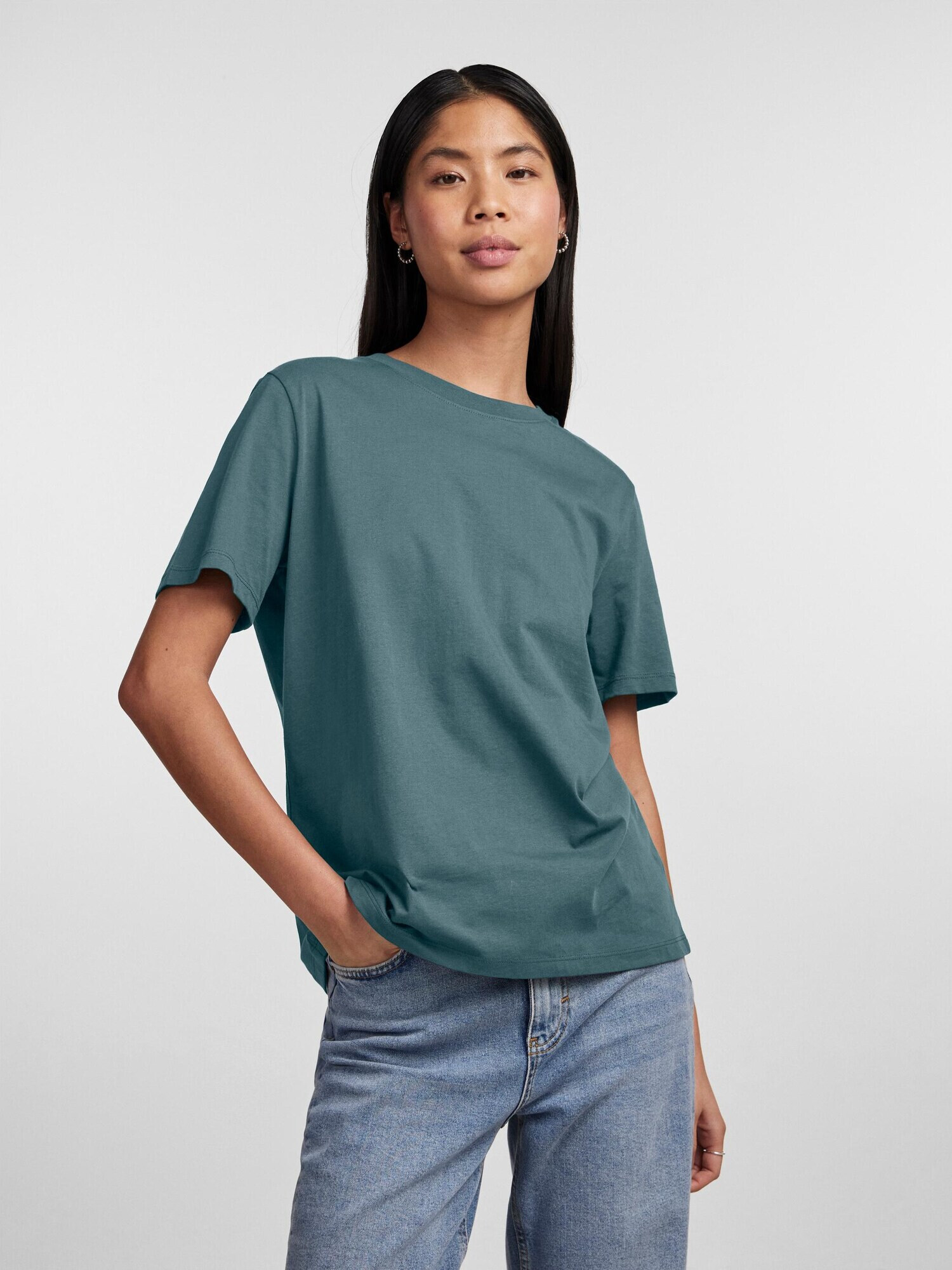 PIECES Tricou 'RIA' verde petrol - Pled.ro