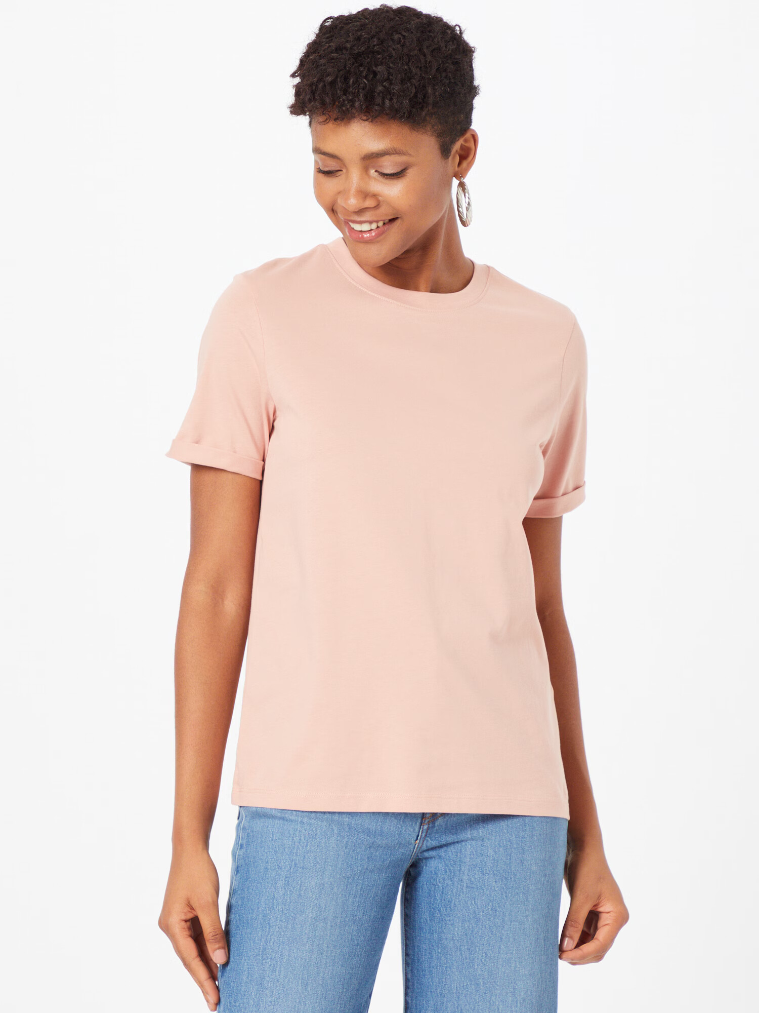 PIECES Tricou 'Ria' roz pastel - Pled.ro