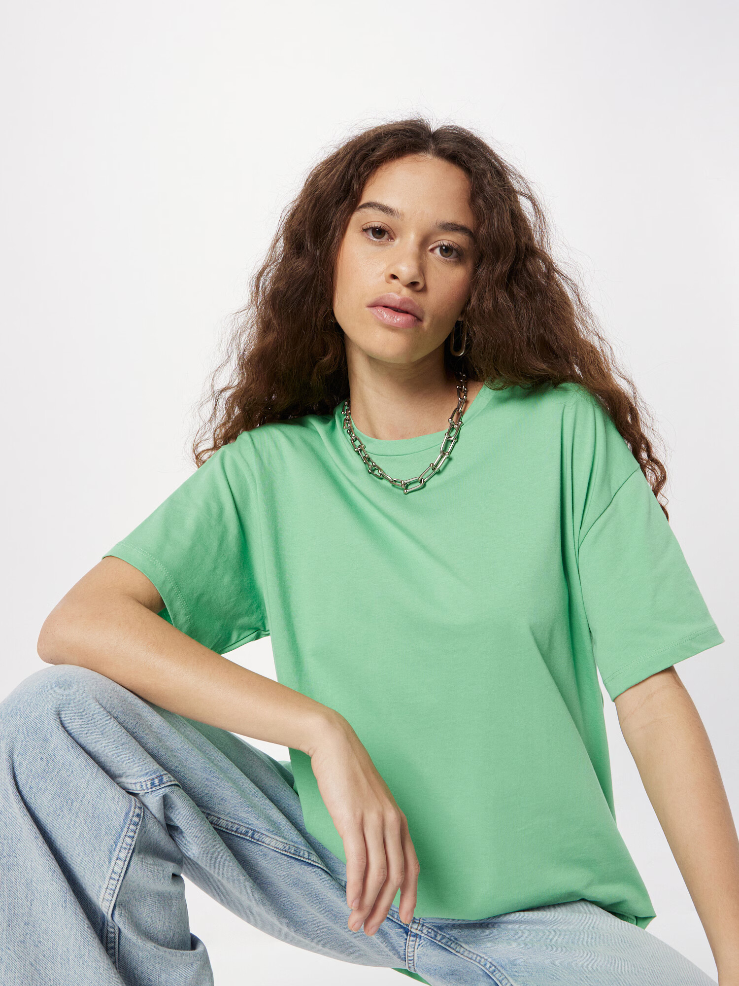 PIECES Tricou supradimensional 'Rina' verde deschis - Pled.ro