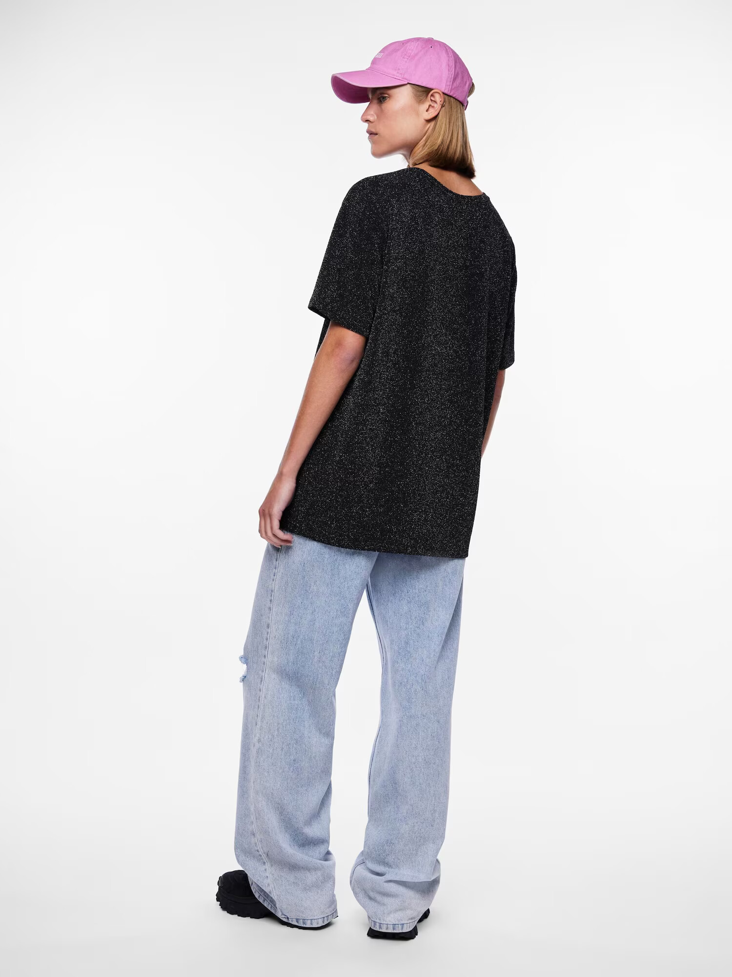 PIECES Tricou supradimensional 'Lina' negru - Pled.ro