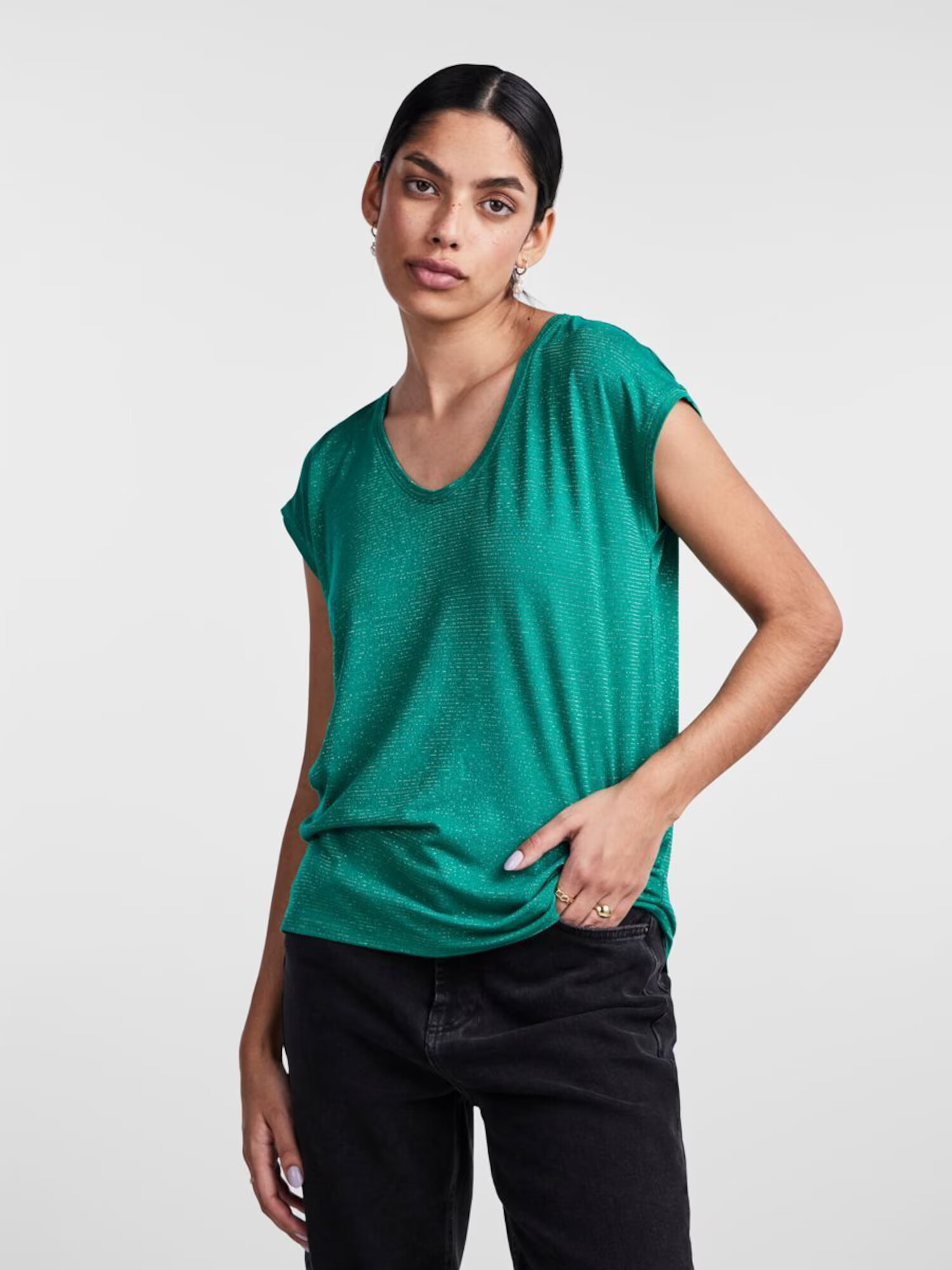 PIECES Tricou 'Billo' albastru / verde - Pled.ro