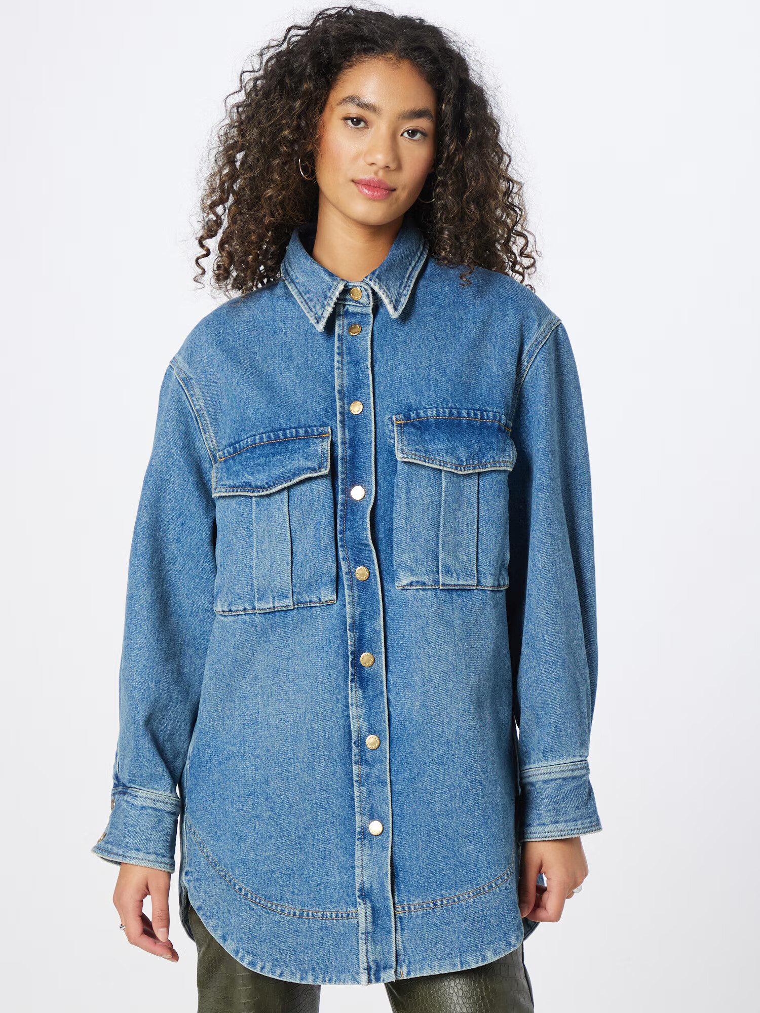 PINKO Geacă de primăvară-toamnă albastru denim - Pled.ro