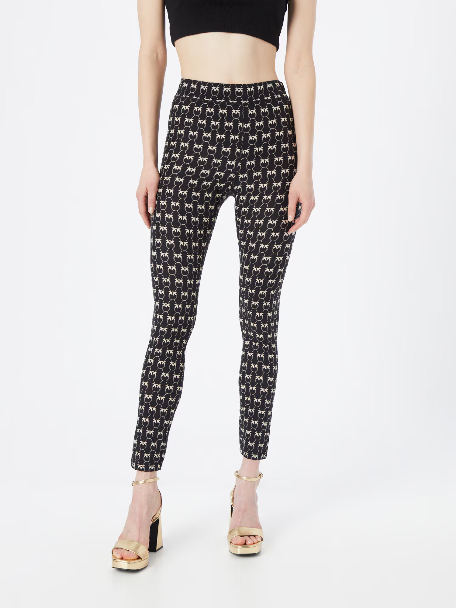 PINKO Leggings 'GELOSO' crem / negru - Pled.ro