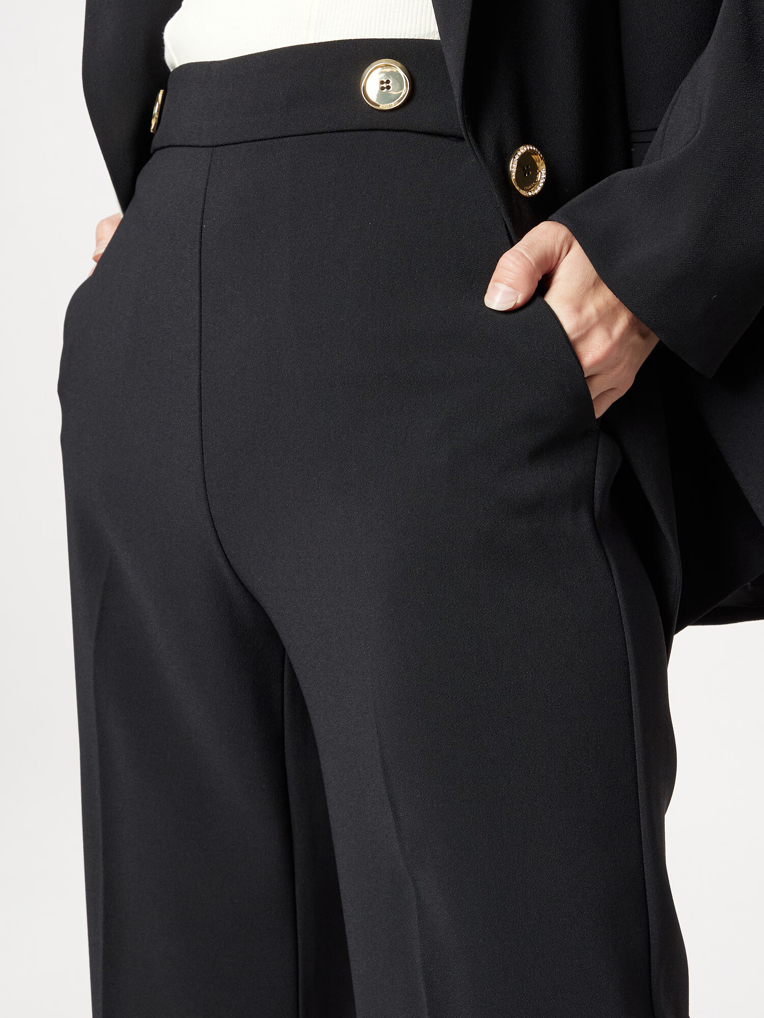 PINKO Pantaloni cu dungă negru - Pled.ro