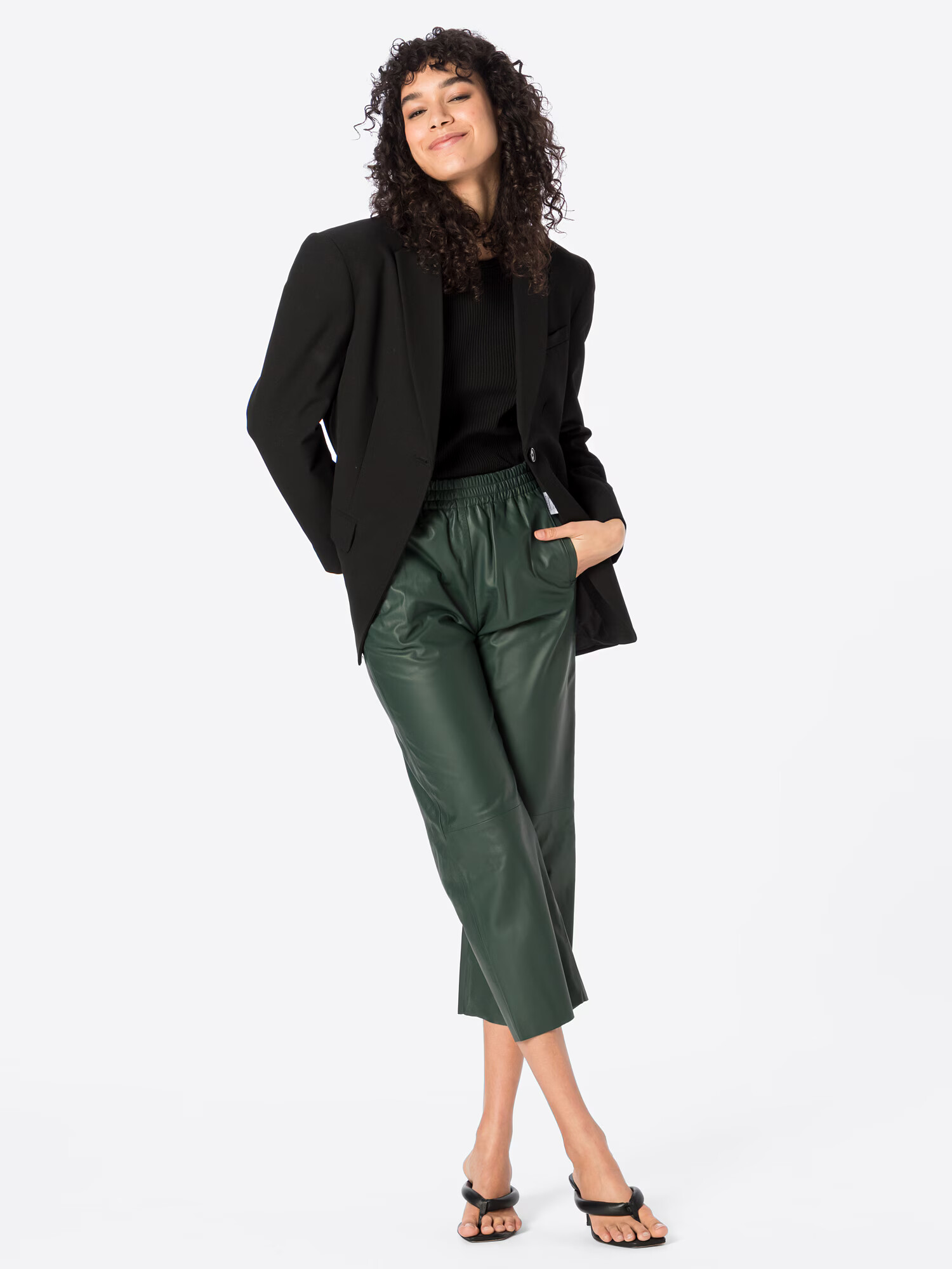 PINKO Pantaloni 'TOAST' verde închis - Pled.ro