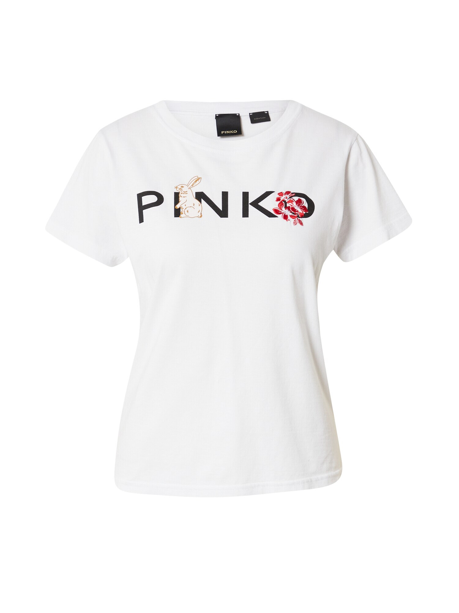 PINKO Tricou maro cappuccino / roșu / negru / alb - Pled.ro