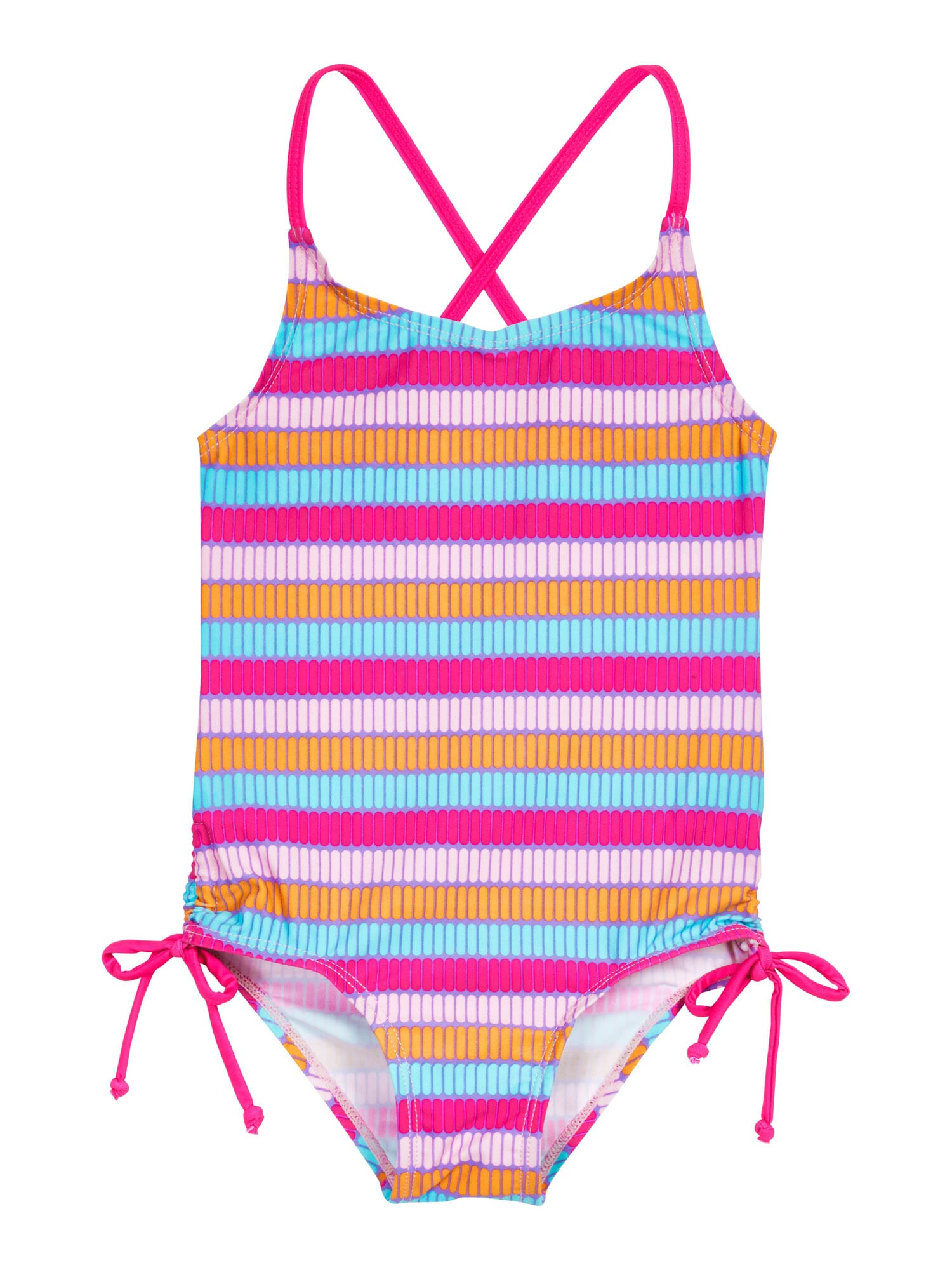 PLAYSHOES Costum de baie întreg albastru deschis / portocaliu / fucsia / roz - Pled.ro