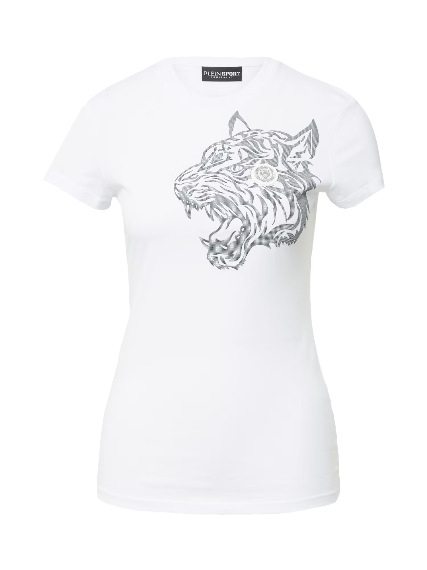 Plein Sport Tricou gri / alb - Pled.ro