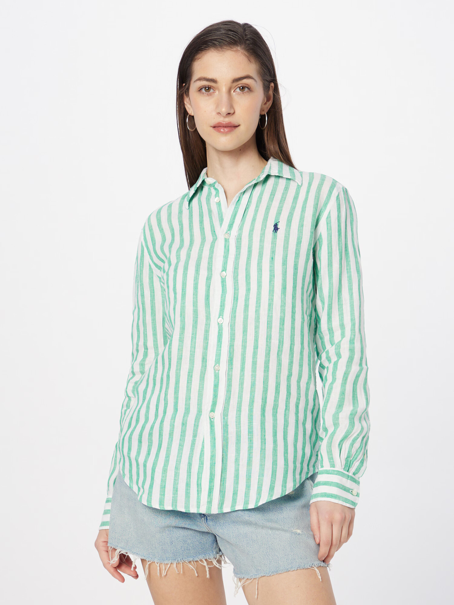 Polo Ralph Lauren Bluză albastru închis / verde jad / alb - Pled.ro