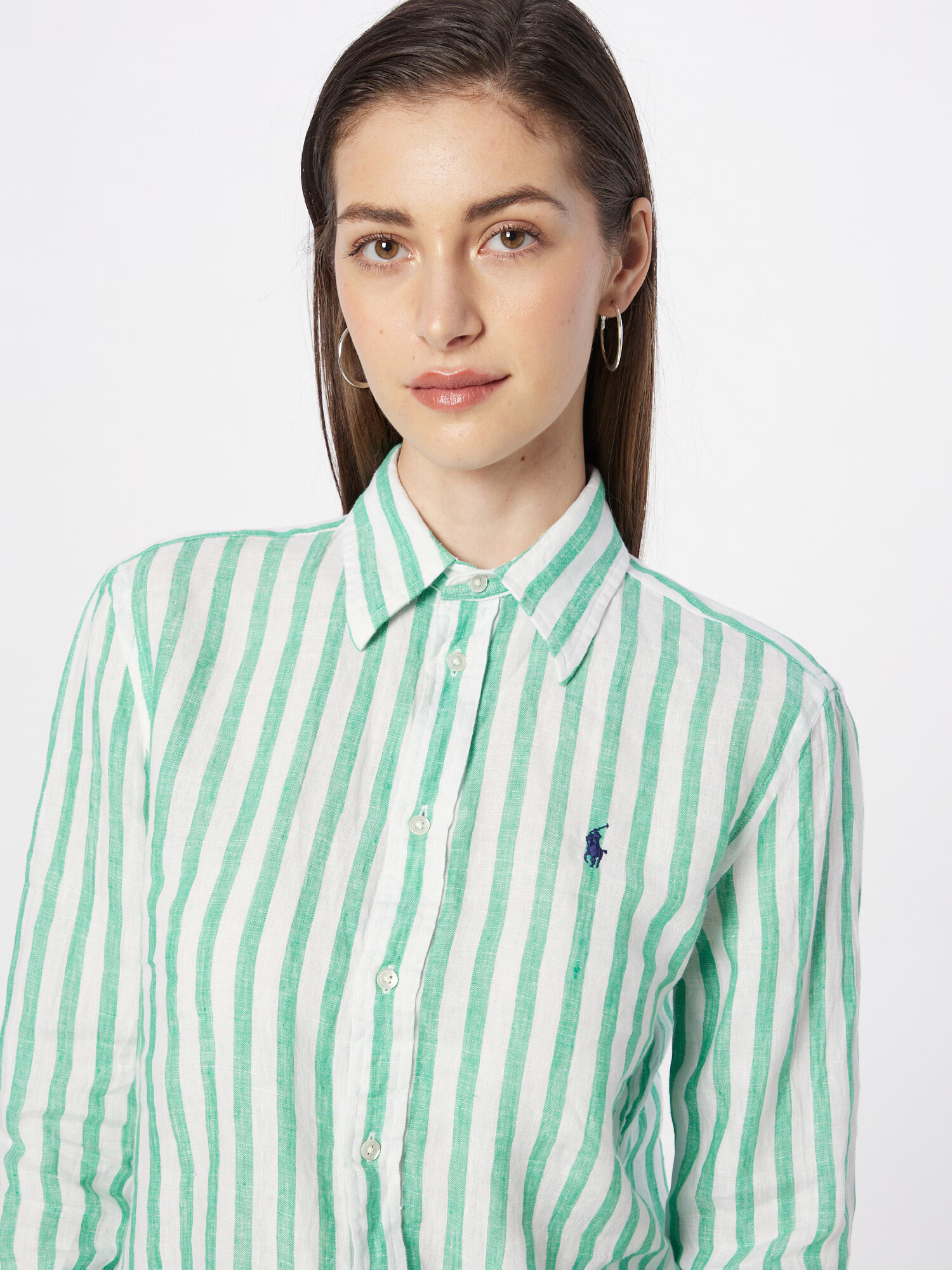 Polo Ralph Lauren Bluză albastru închis / verde jad / alb - Pled.ro