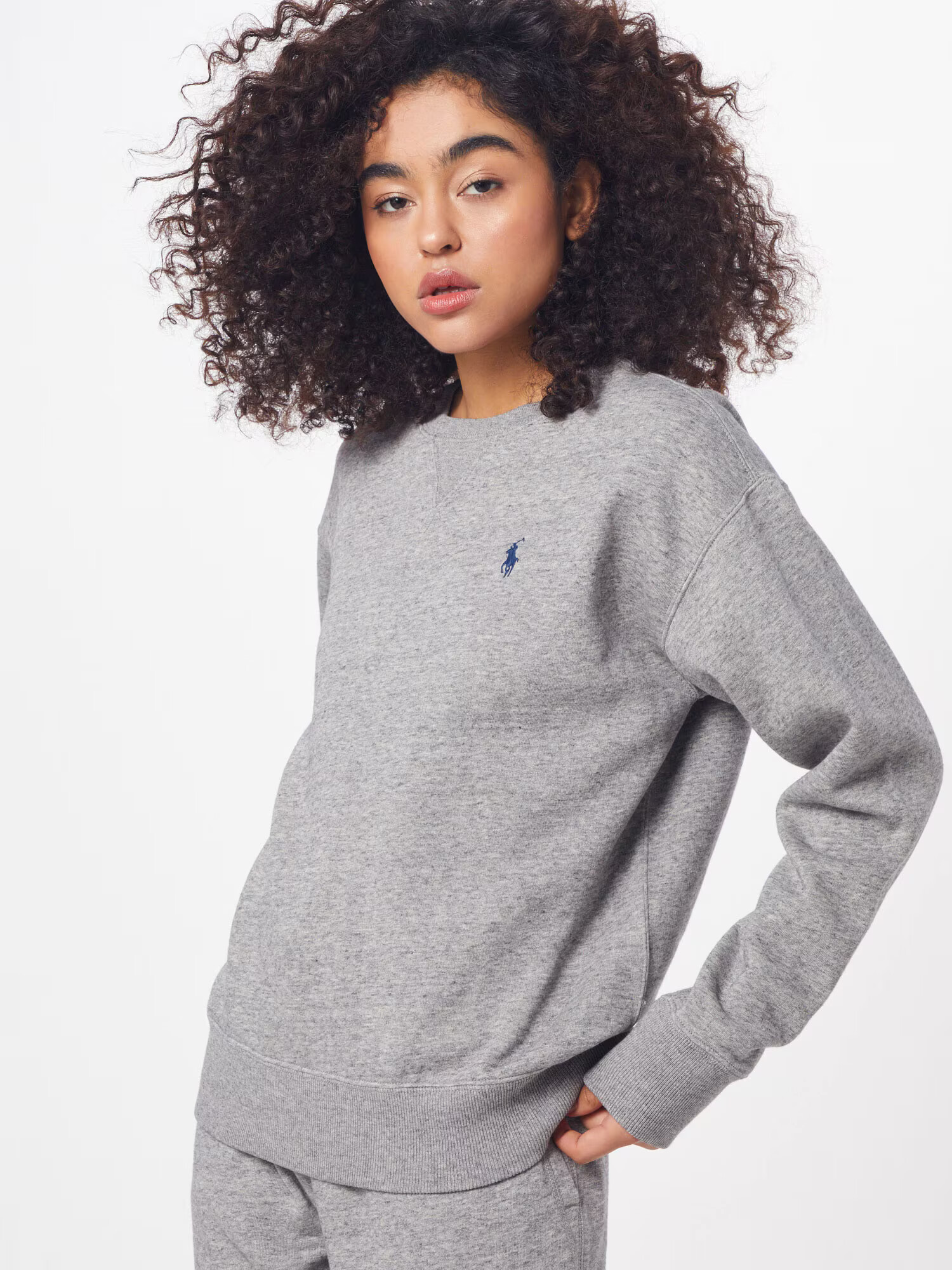 Polo Ralph Lauren Bluză de molton 'LS PO-LONG SLEEVE-KNIT' gri - Pled.ro