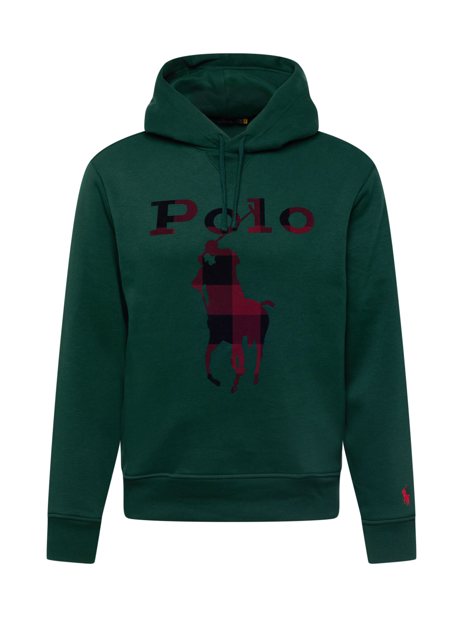 Polo Ralph Lauren Bluză de molton verde închis / roșu / negru - Pled.ro