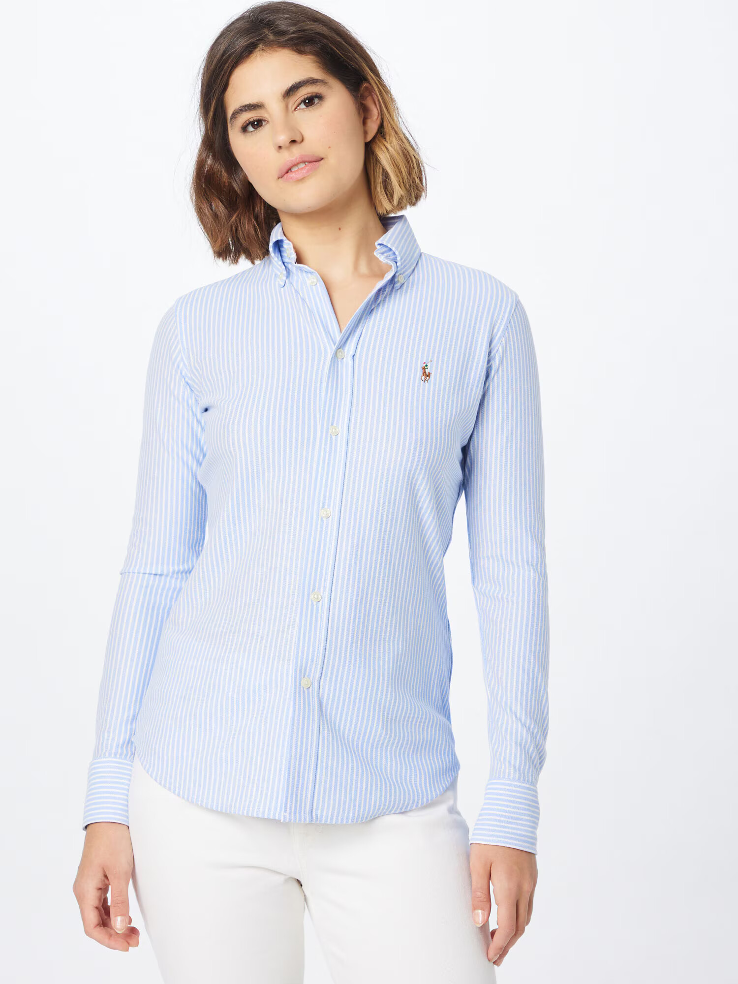 Polo Ralph Lauren Bluză 'Heidi' albastru / alb - Pled.ro