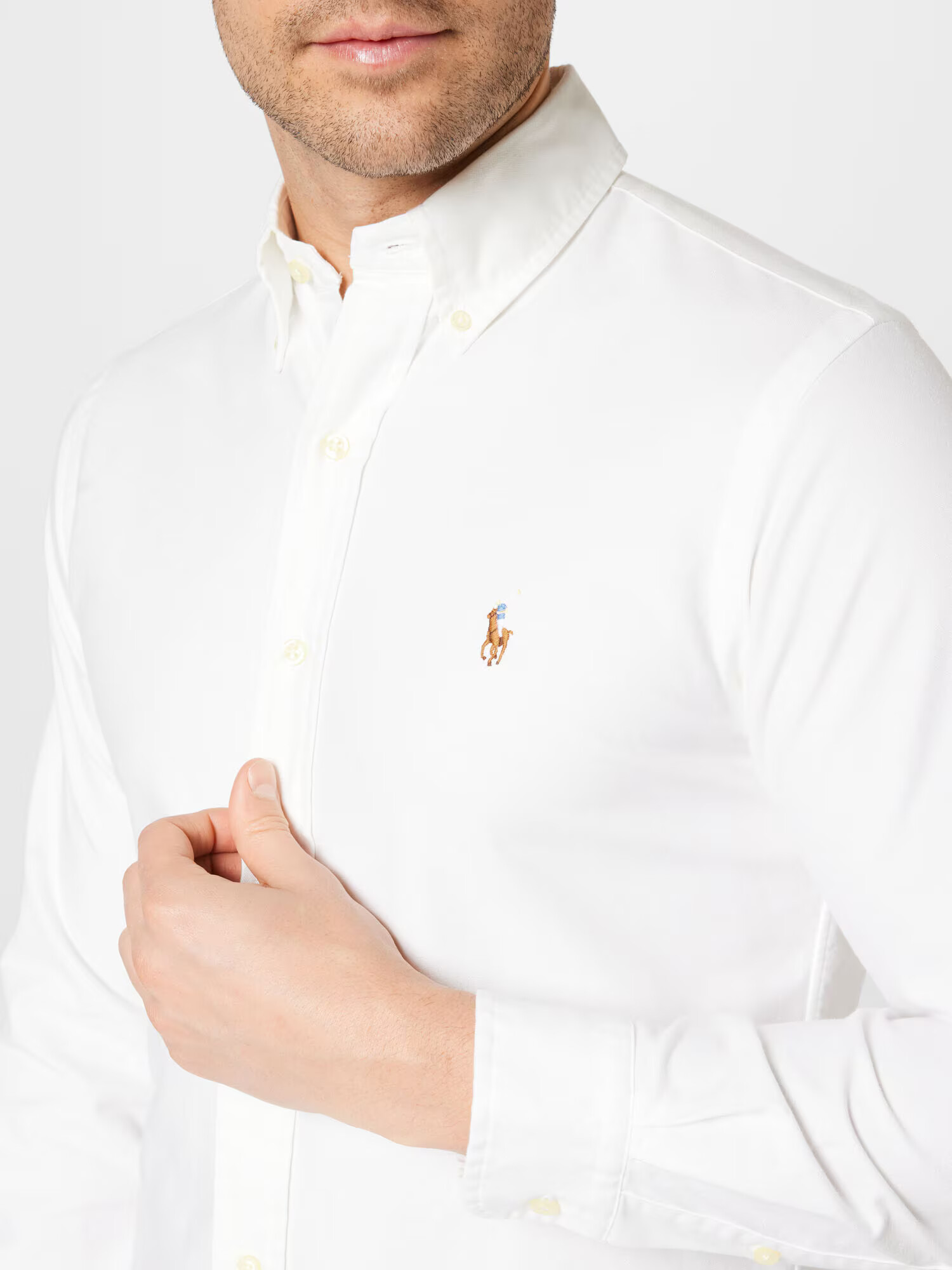 Polo Ralph Lauren Cămașă maro / alb - Pled.ro