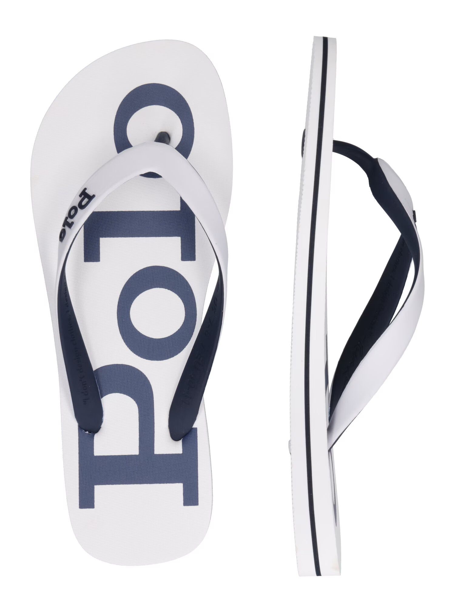 Polo Ralph Lauren Flip-flops 'Bolt' bleumarin / alb - Pled.ro