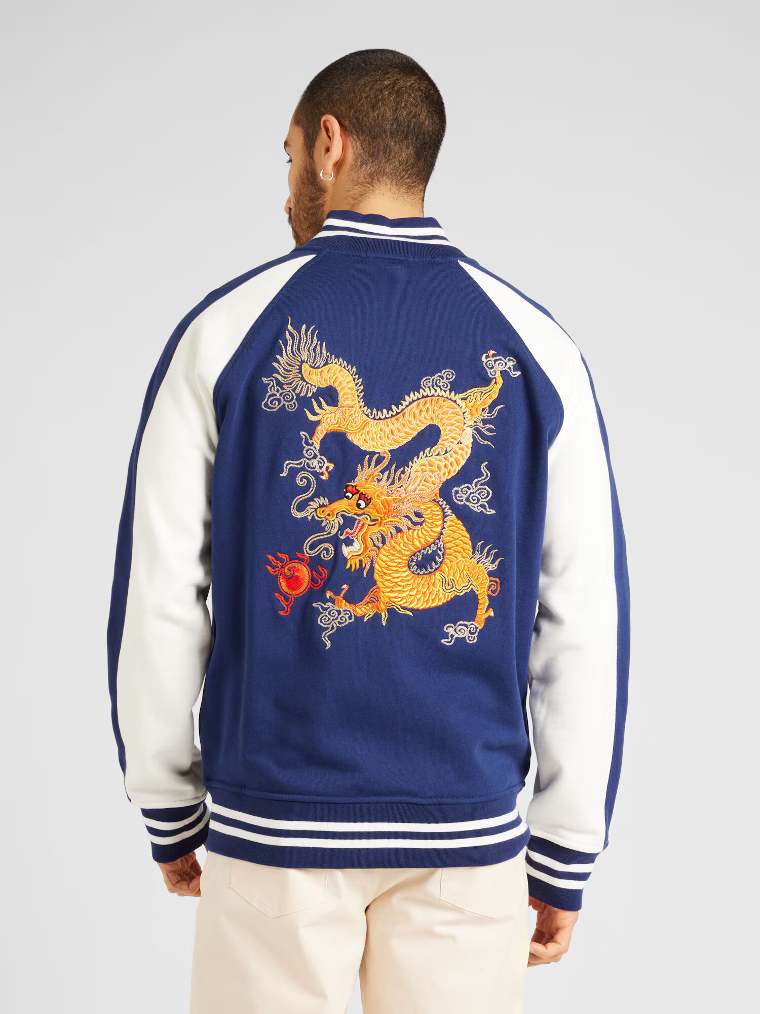 Polo Ralph Lauren Geacă de primăvară-toamnă albastru cobalt / galben / alb - Pled.ro